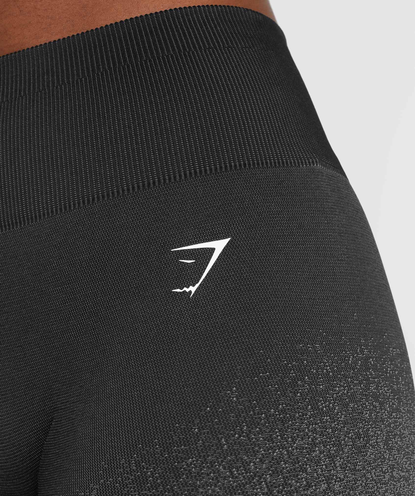 Adapt Ombre Seamless Cycling Shorts in Black/Grey - view 5