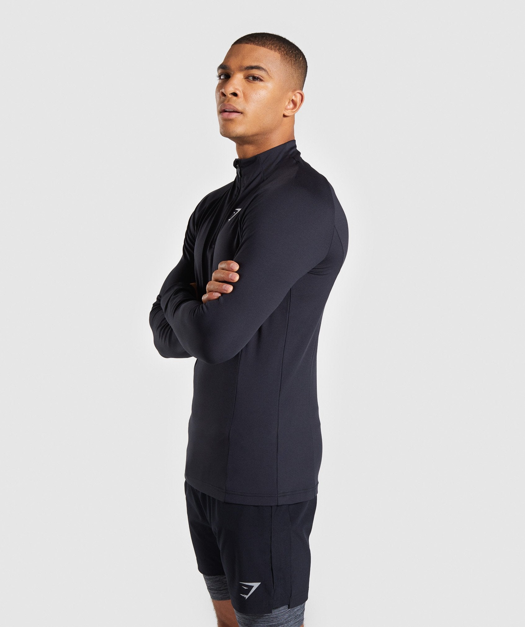 Advanced 1/4 Zip Pullover in Black - view 3