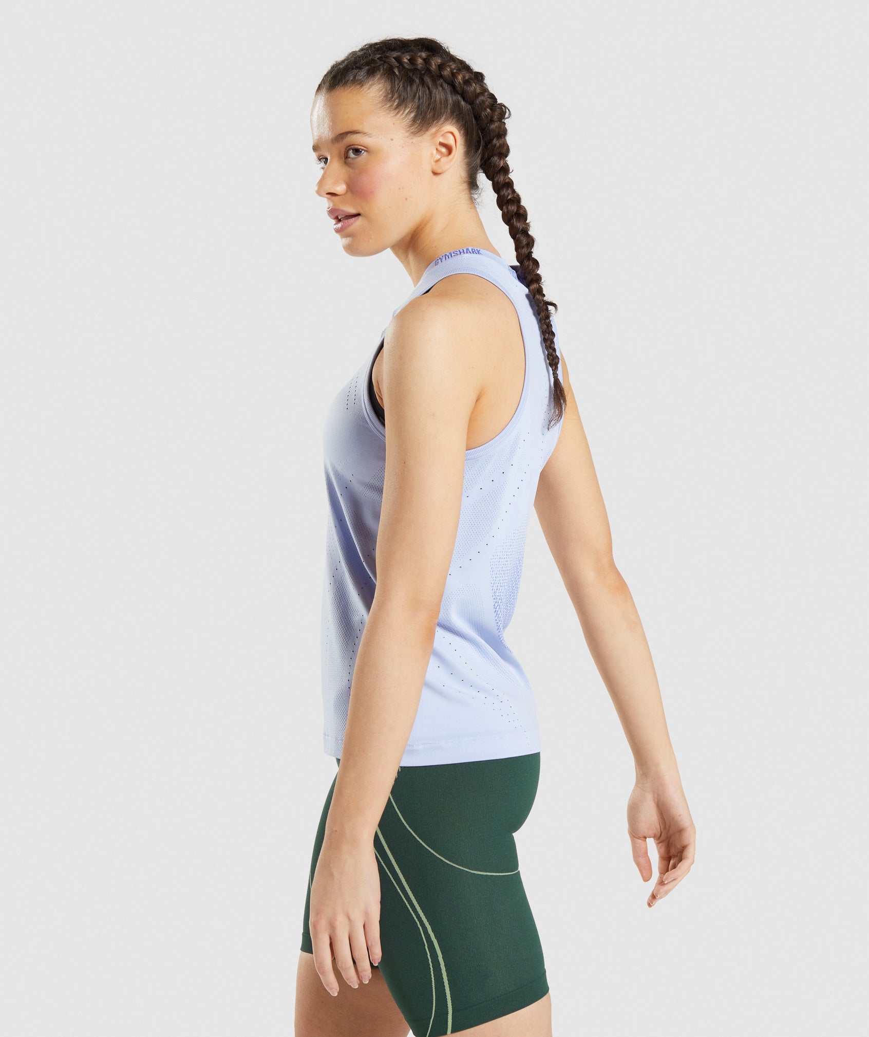 Apex Seamless Tank in Lavender Blue/Court Blue