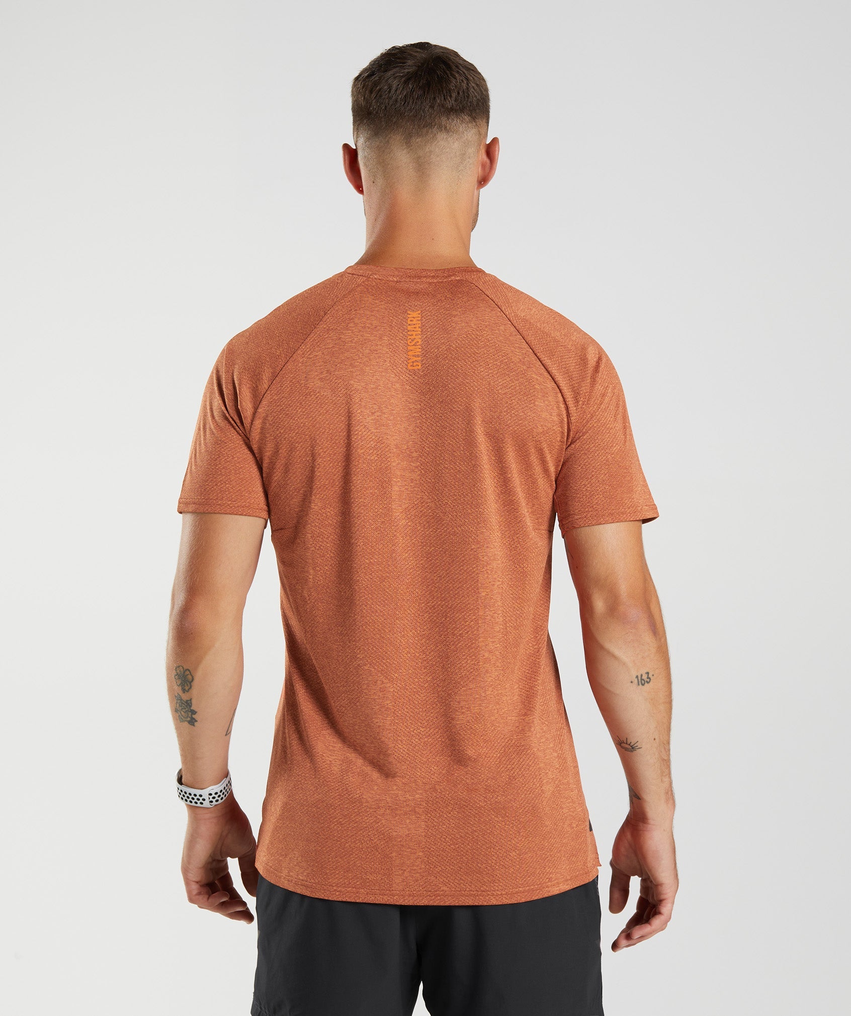 Apex T-Shirt in Mahogany Brown/Zesty Orange