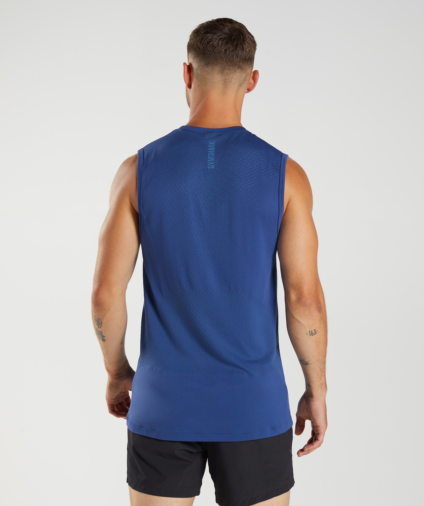 Apex Seamless Tank in Stellar Blue/Lakeside Blue - view 2