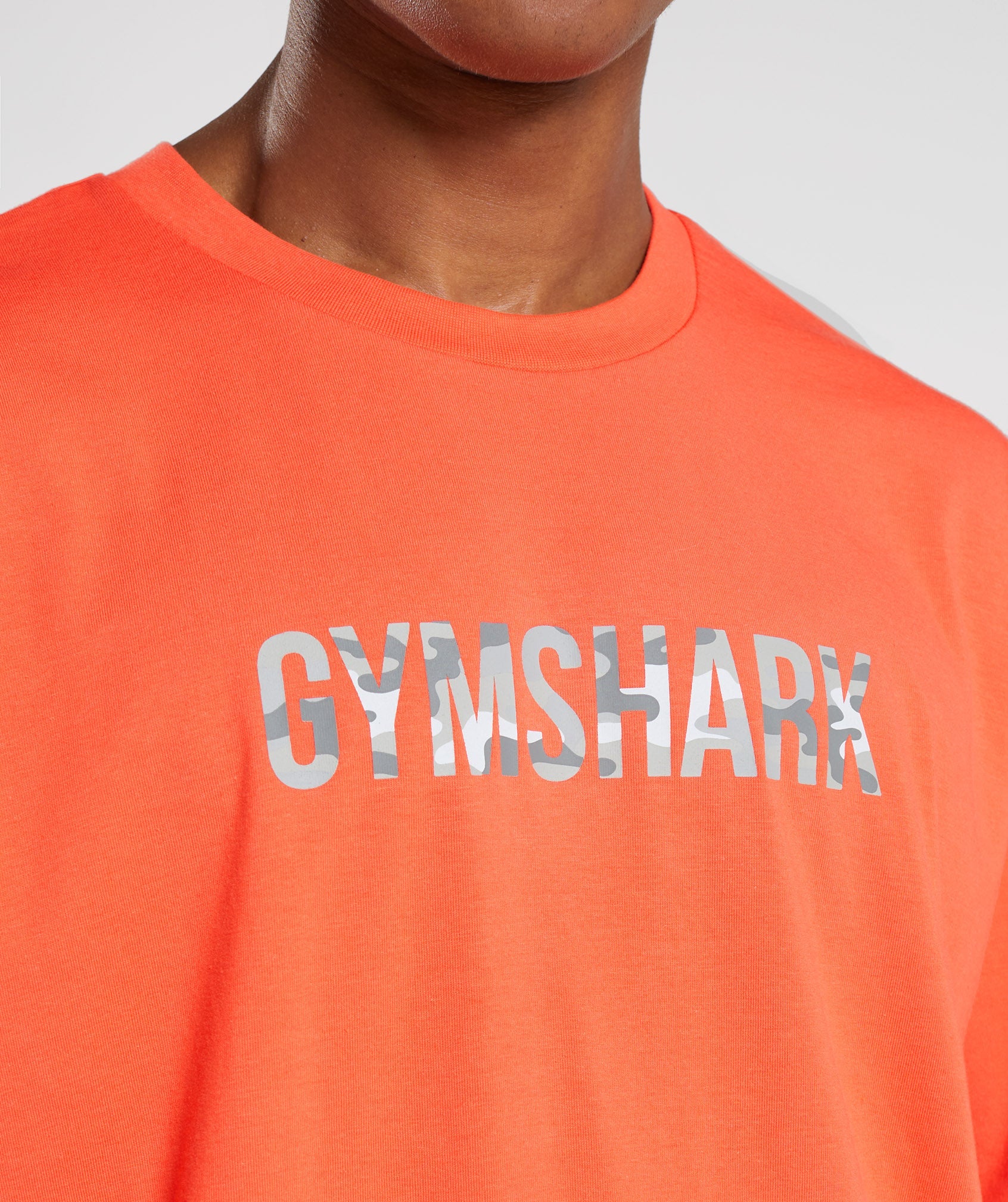 Apollo Infill Oversized T-Shirt in Papaya Orange - view 3