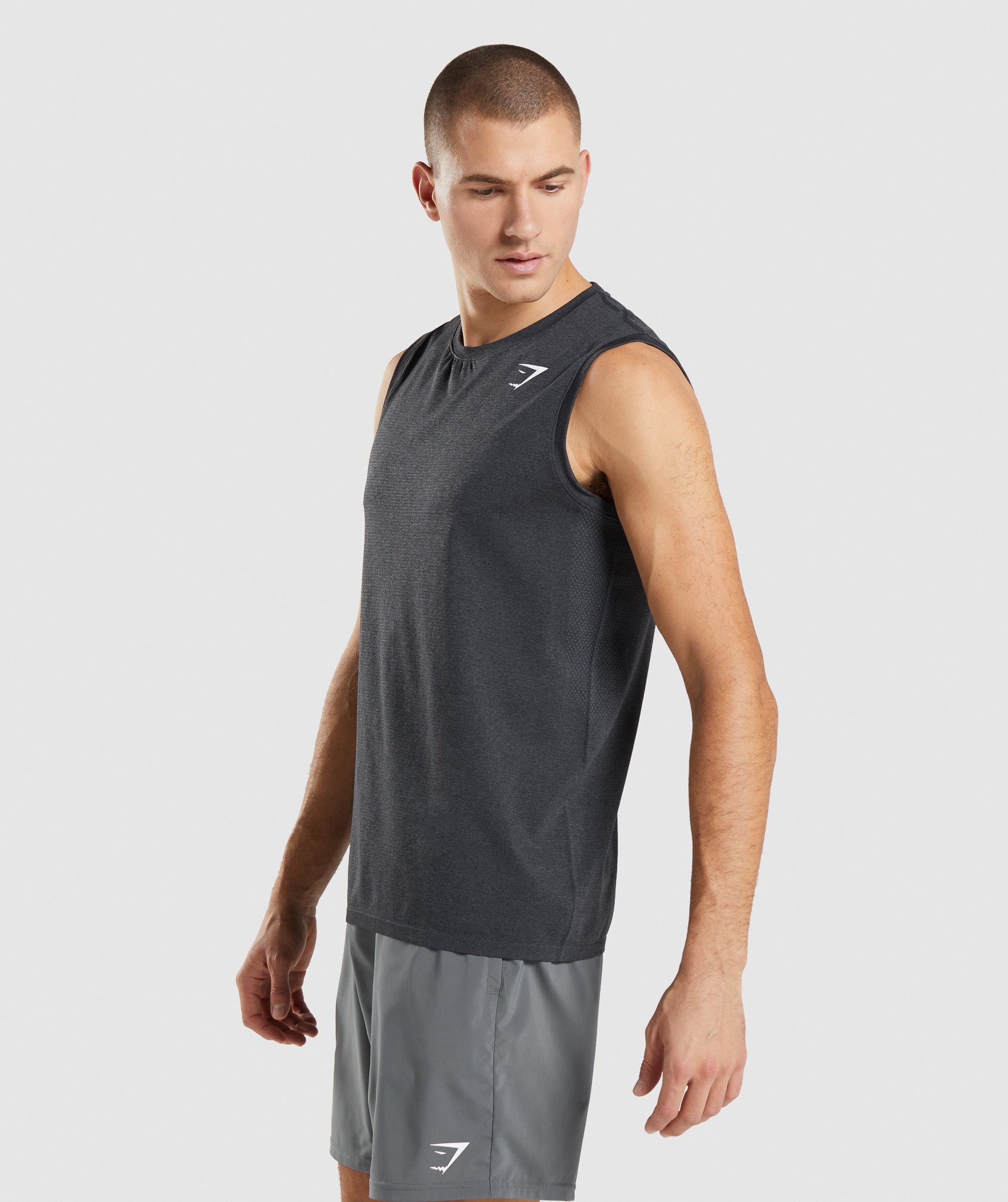 Arrival Seamless Tank in Black Marl - view 3