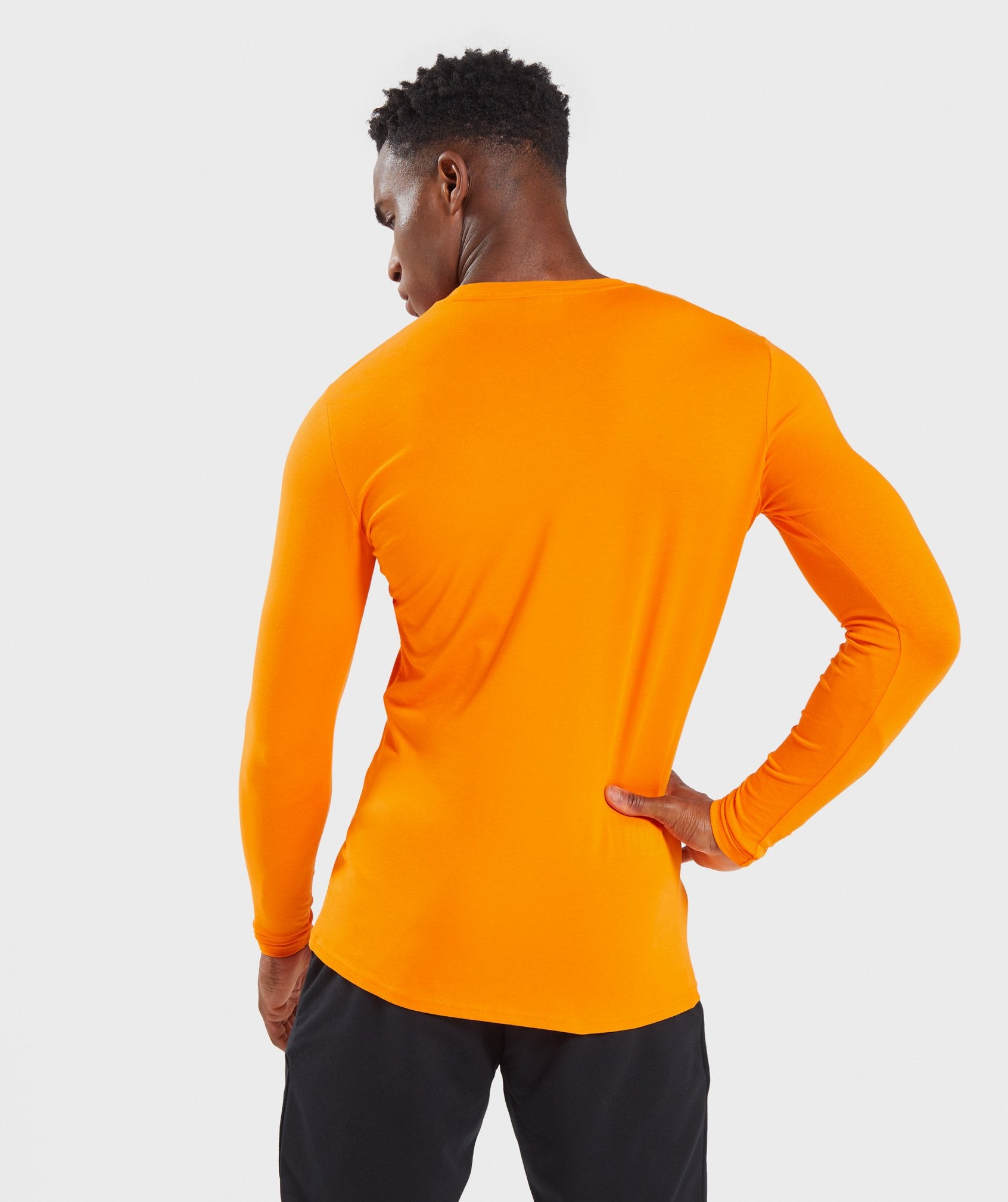 Base Long Sleeve T-Shirt in Orange - view 2