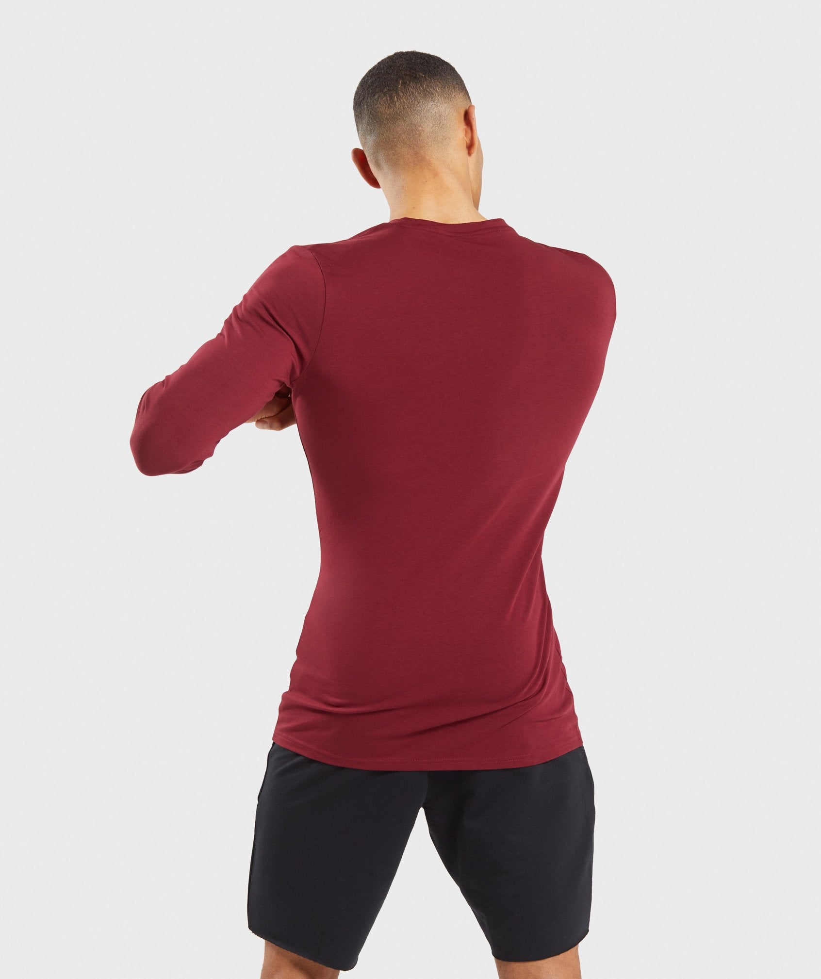 Base Long Sleeve T-shirt in Claret - view 2