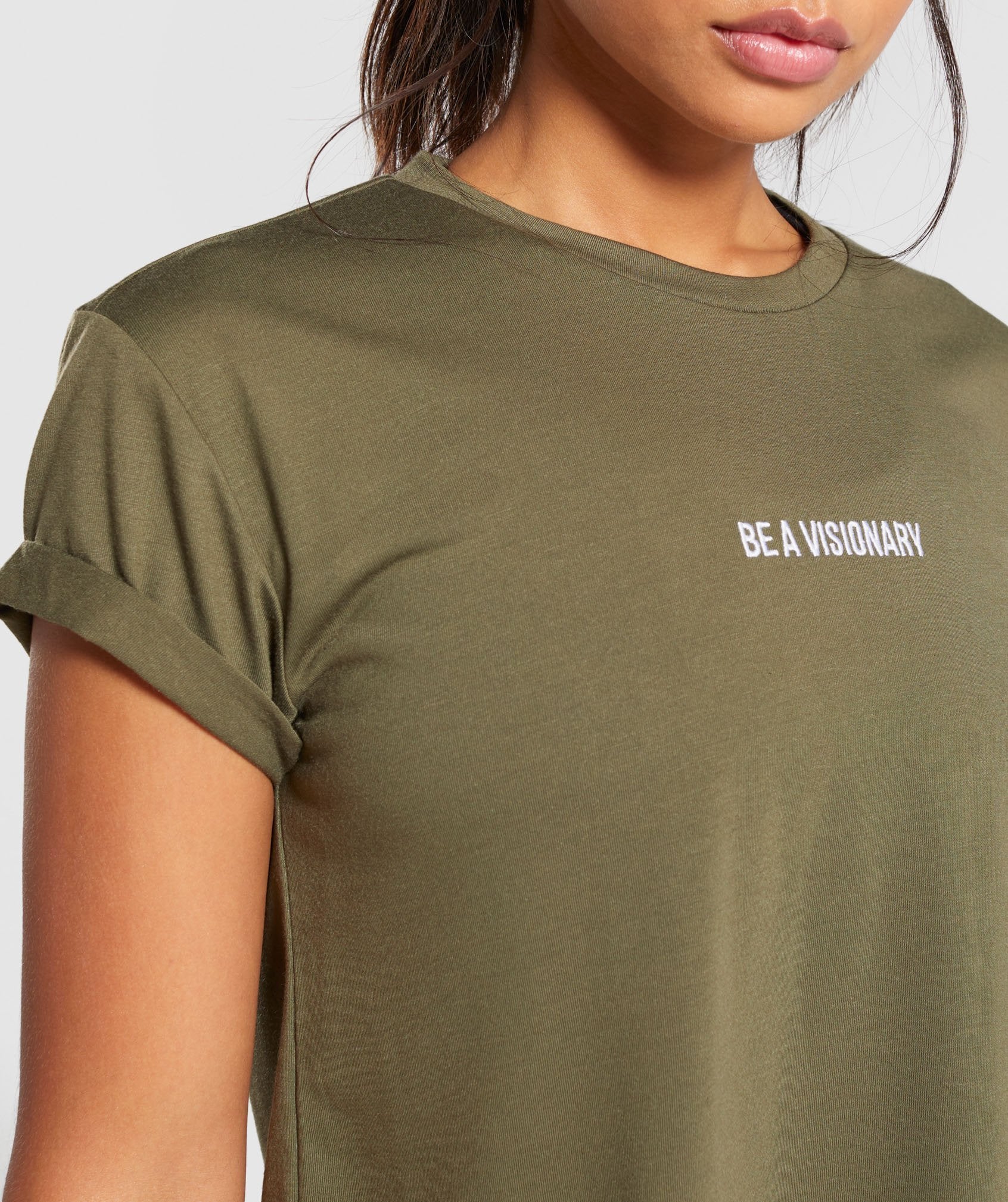 Essential Be a Visionary Tee in Khaki - view 5