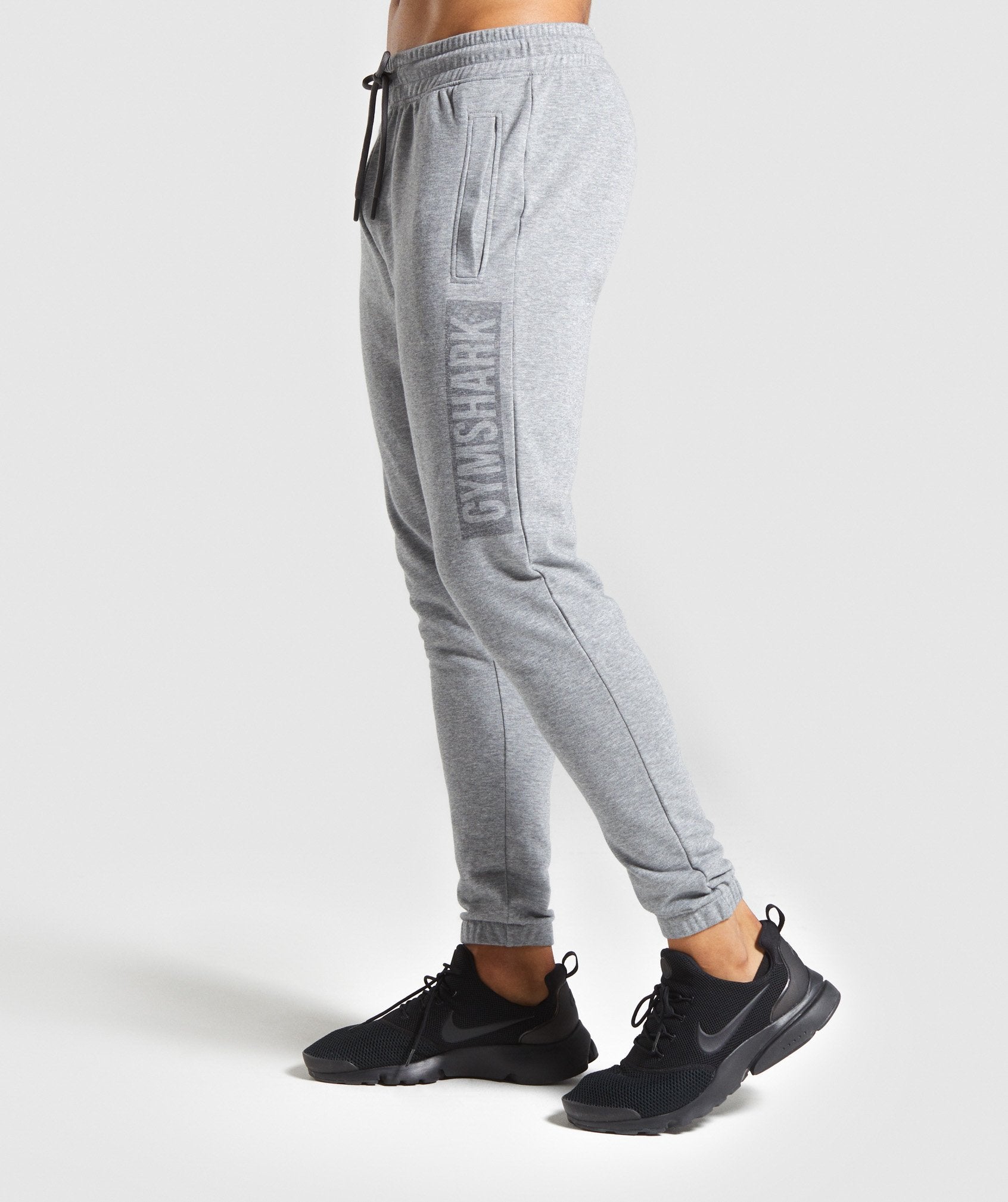 Block Joggers in Grey Marl - view 3