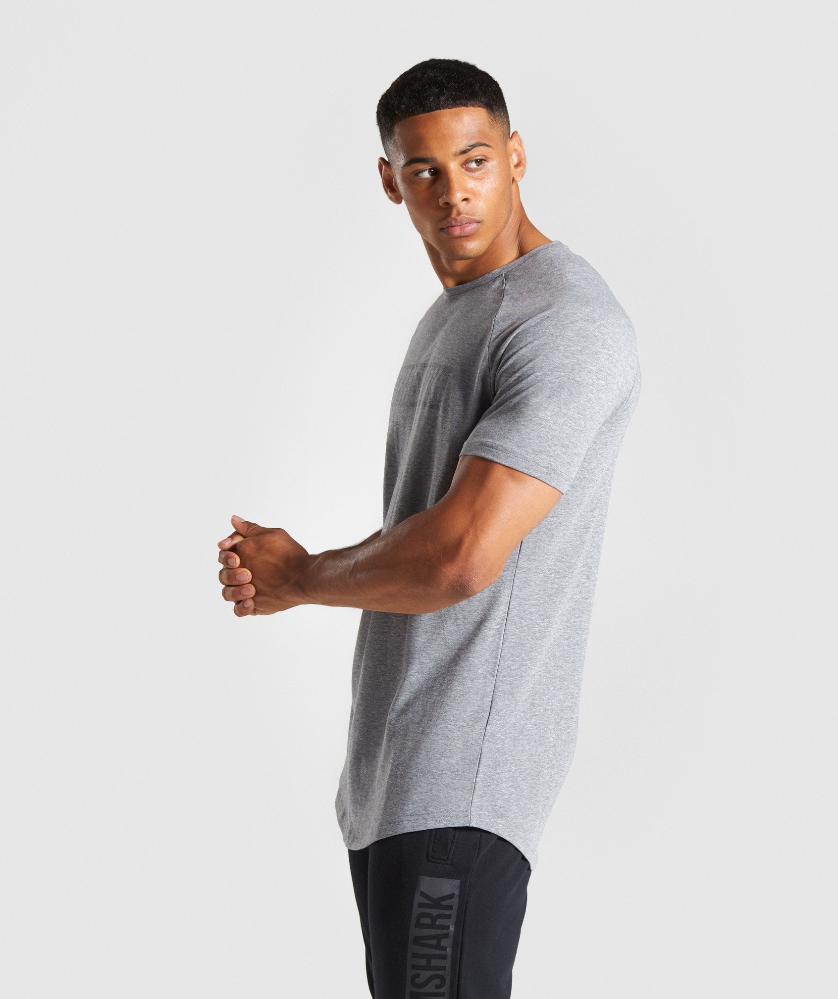 Block T-Shirt in Grey Marl