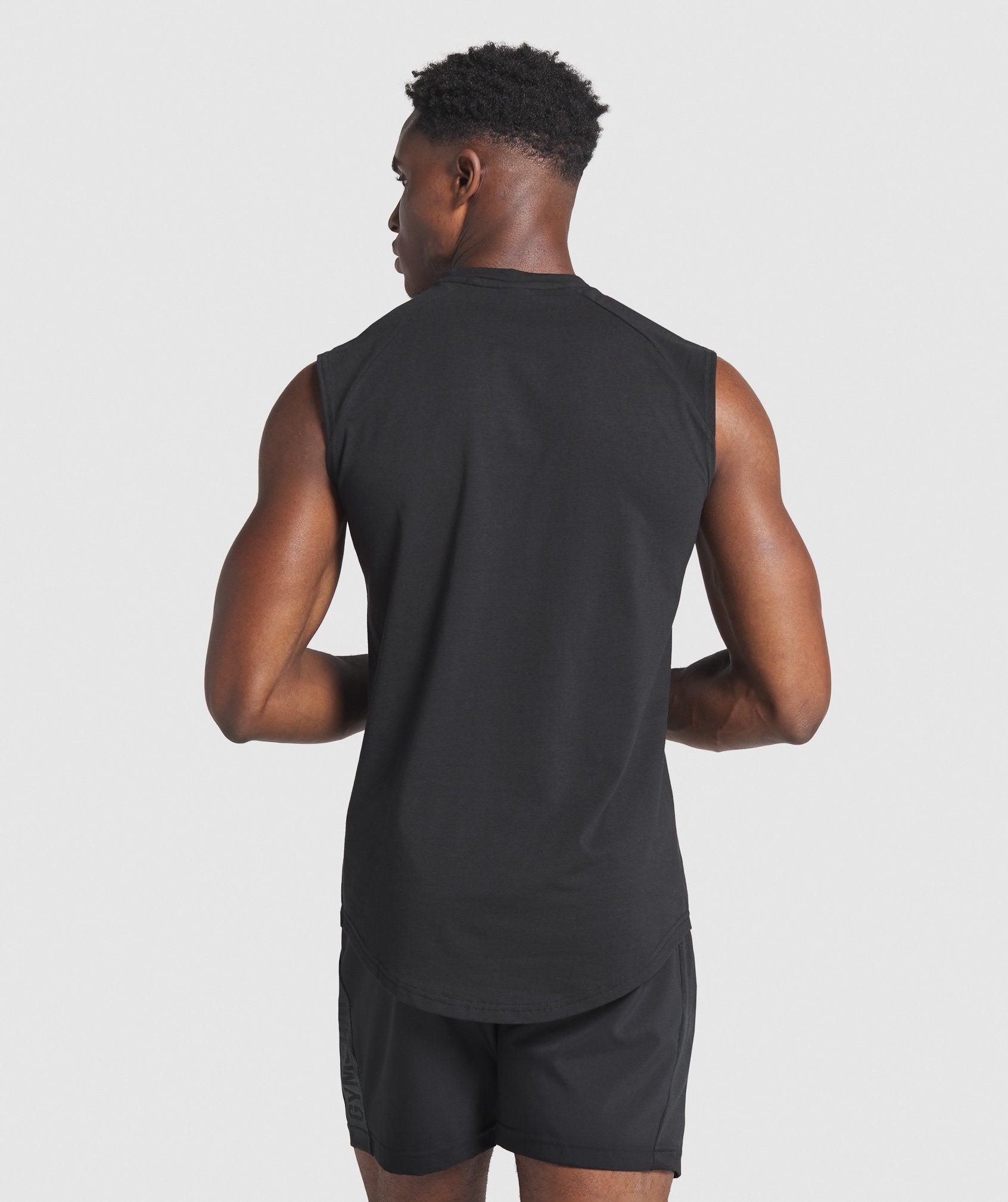 Bold Cut Off Tee in Black - view 4