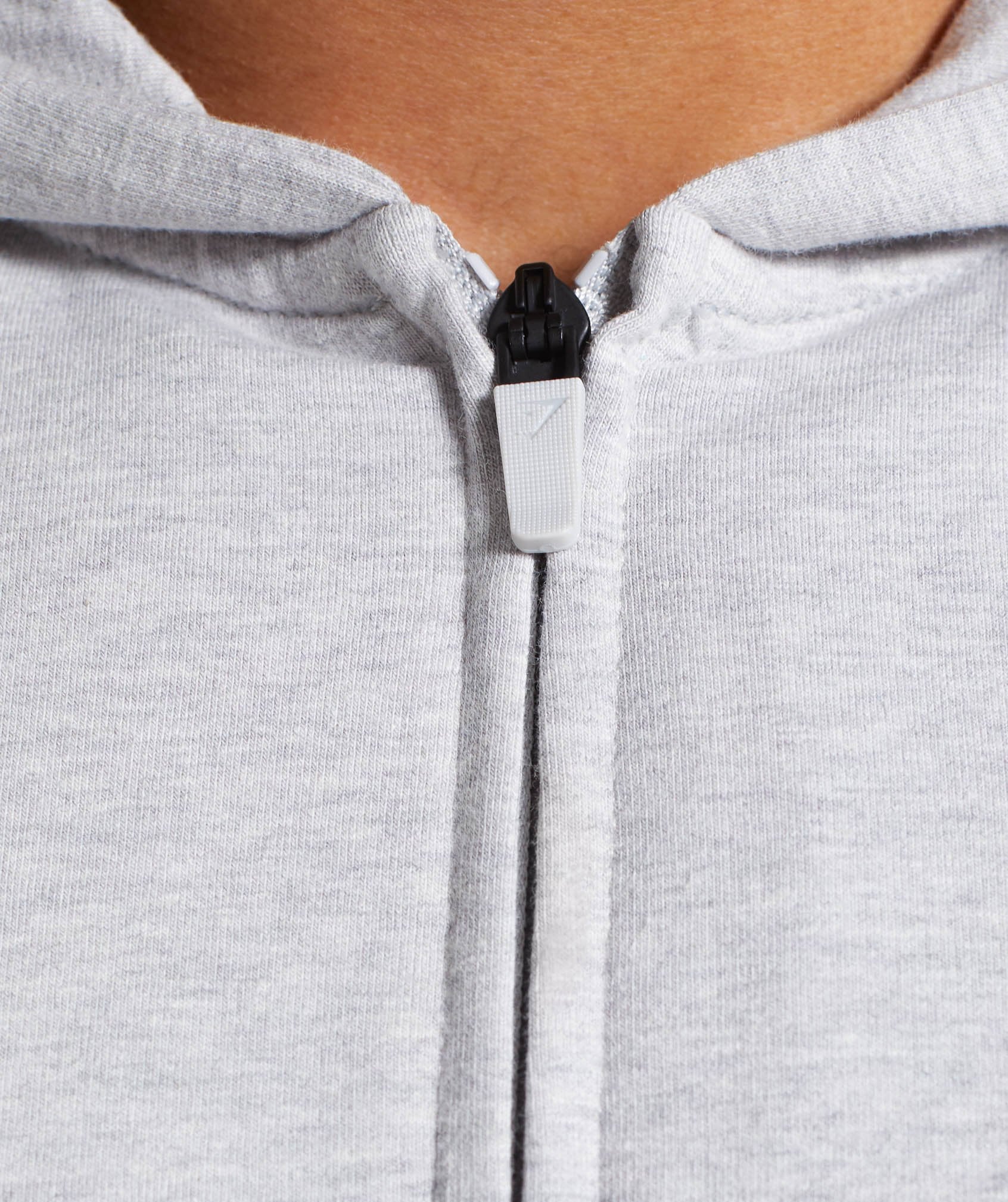 Bold Zip Hoodie in Light Grey - view 5