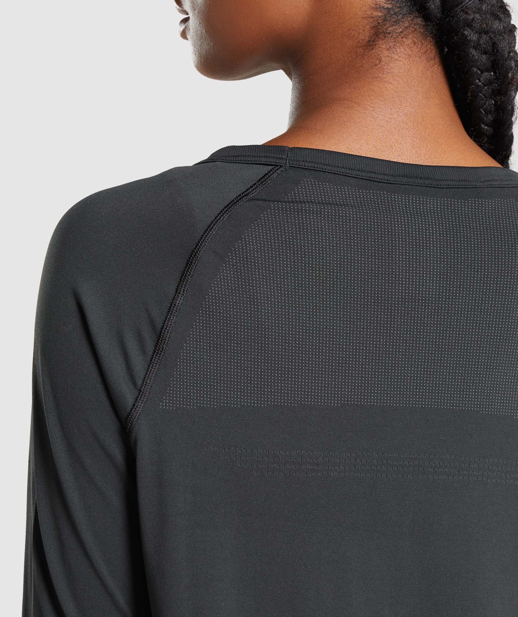 Breeze Lightweight Seamless Long Sleeve Top in Black