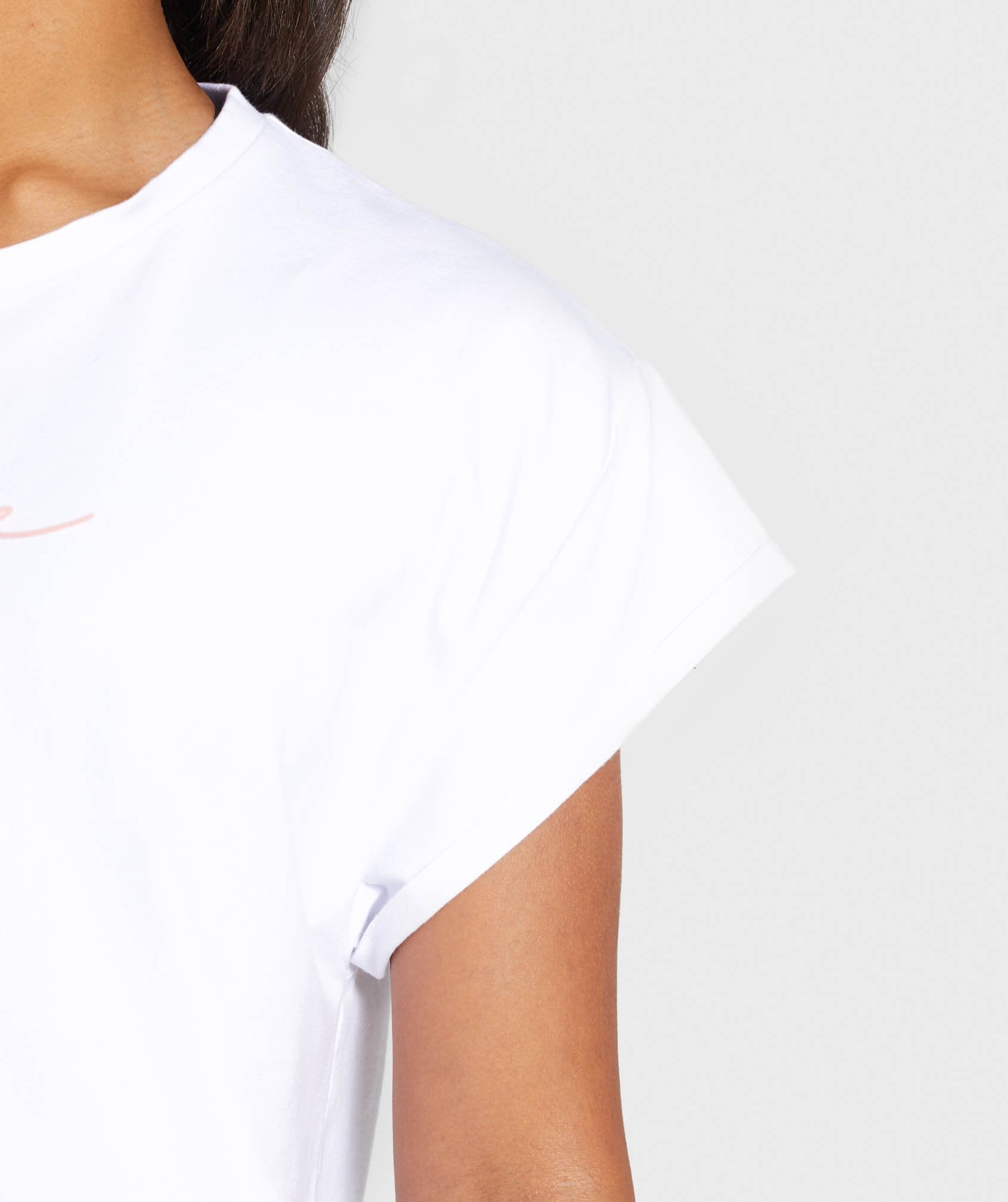 Be Brave Longline Tee in White - view 5