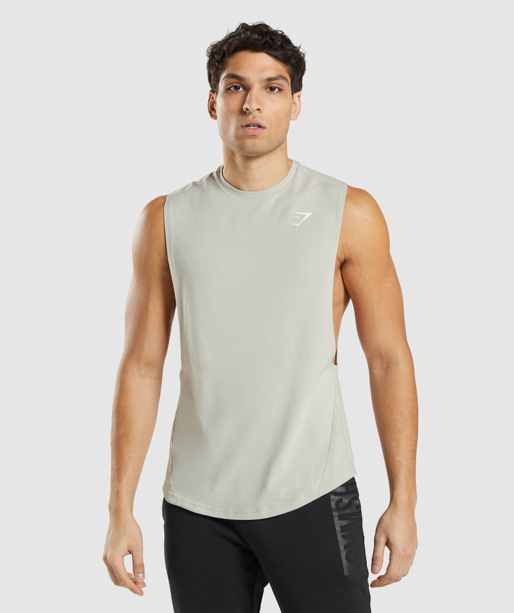 Bold Drop Arm Tank in Pebble Grey - view 3