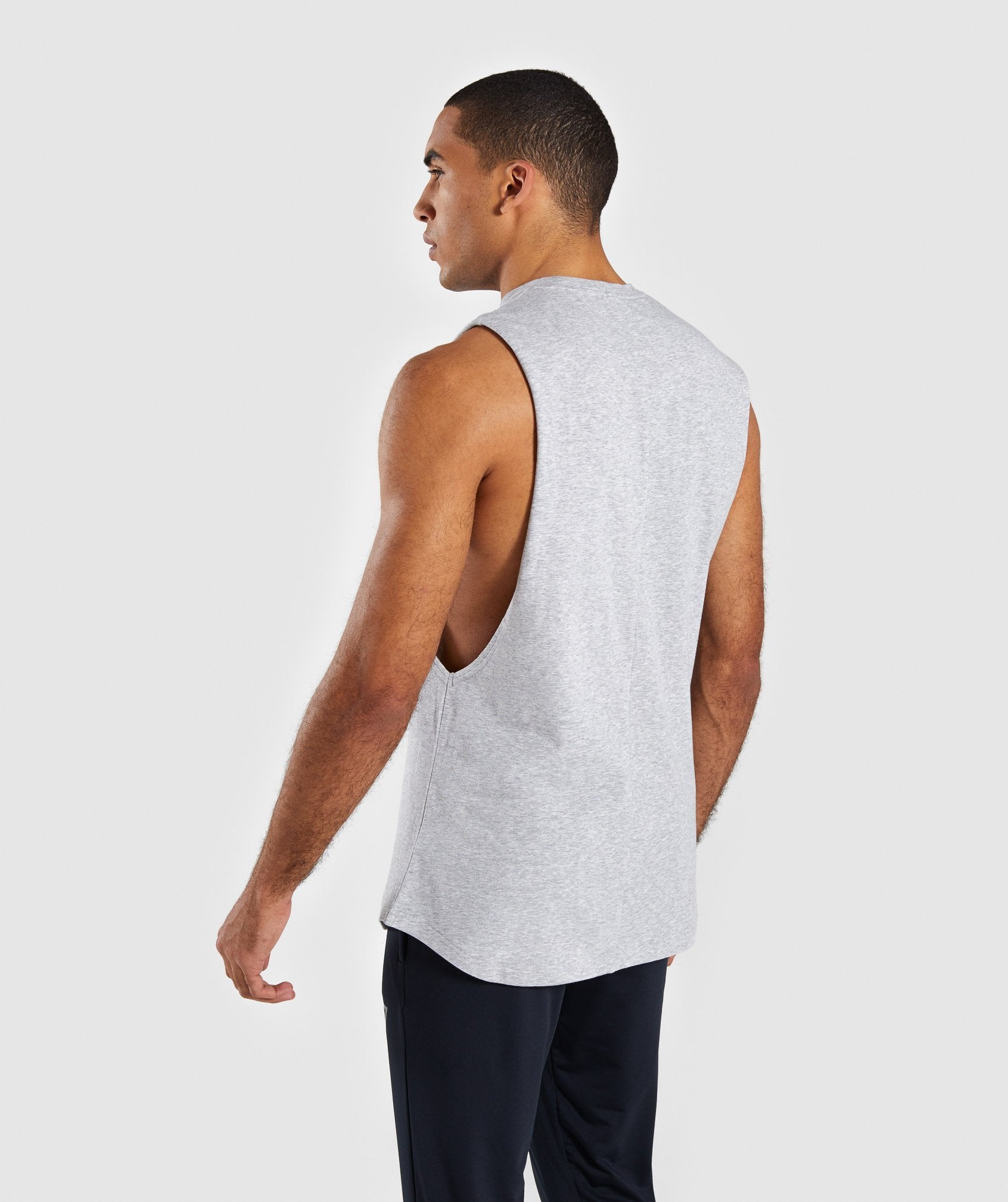 Bold Graphic Drop Armhole Tank in Grey - view 2