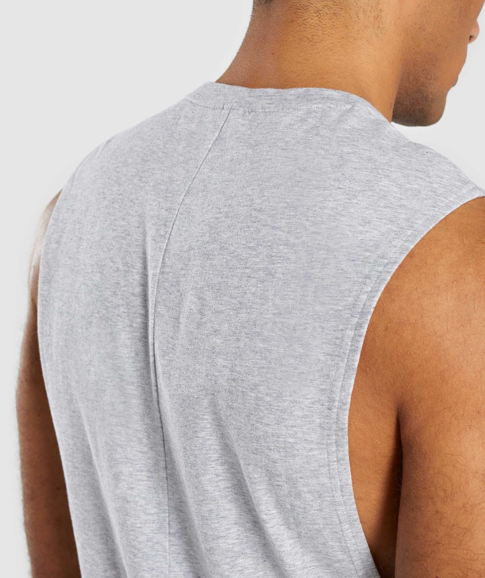 Bold Graphic Drop Armhole Tank in Grey - view 6