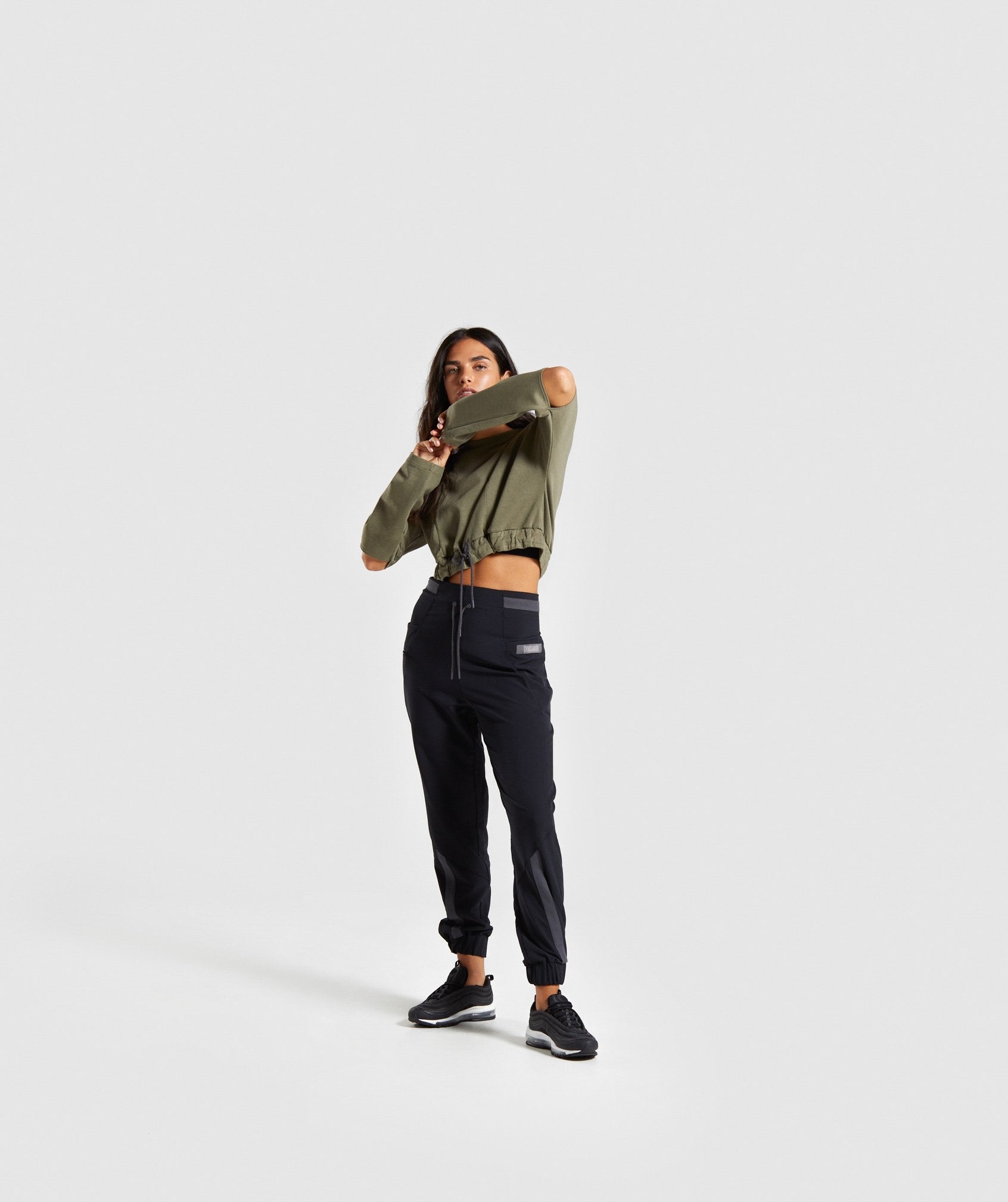 Box Utility Cropped Sweater in Khaki