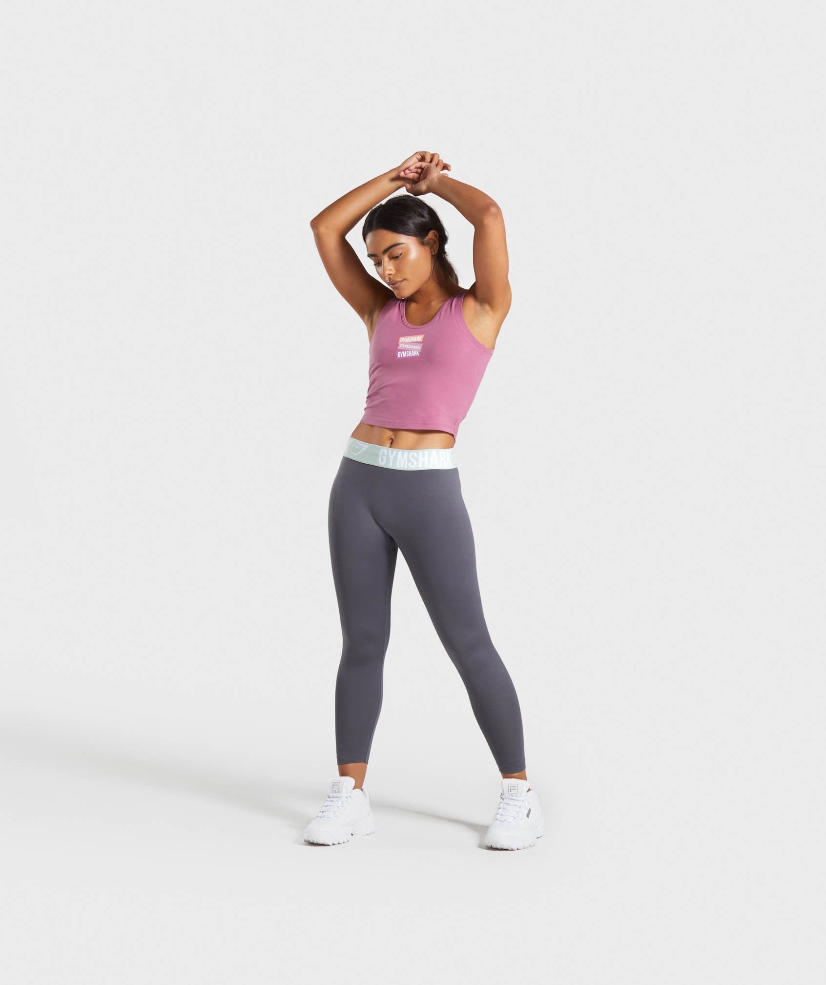 Branded Crop Top in Mauve - view 4