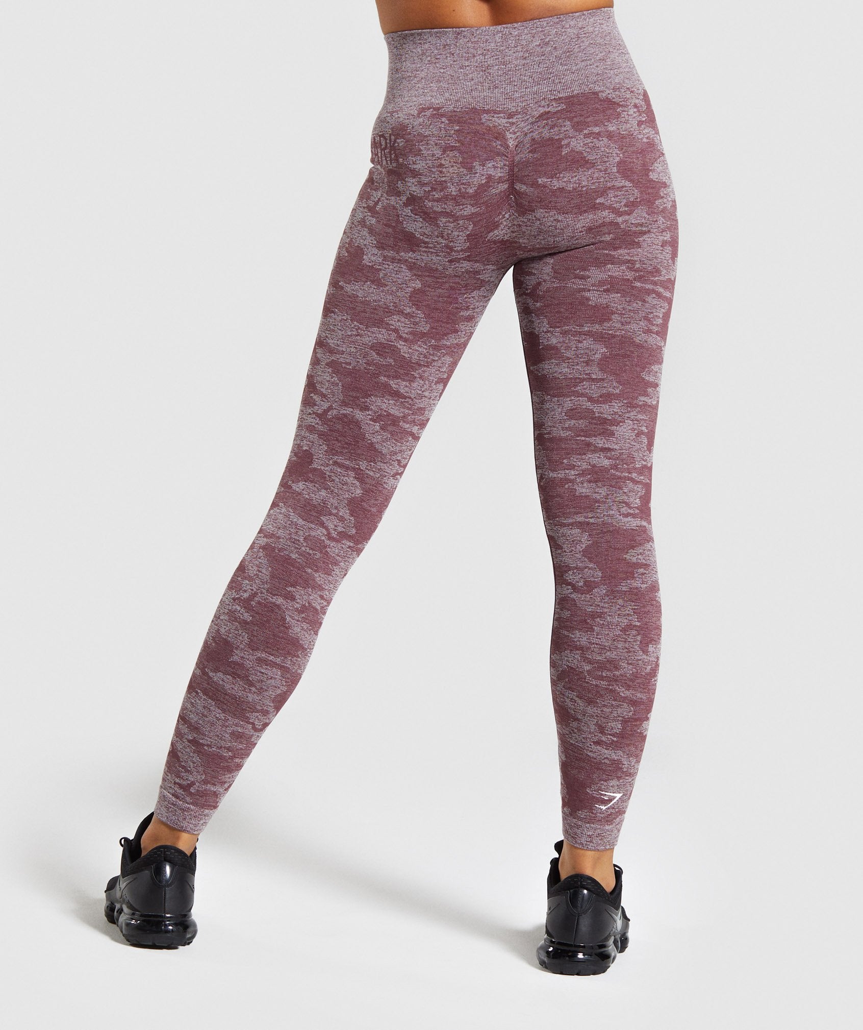 Camo Seamless Leggings in Berry Red