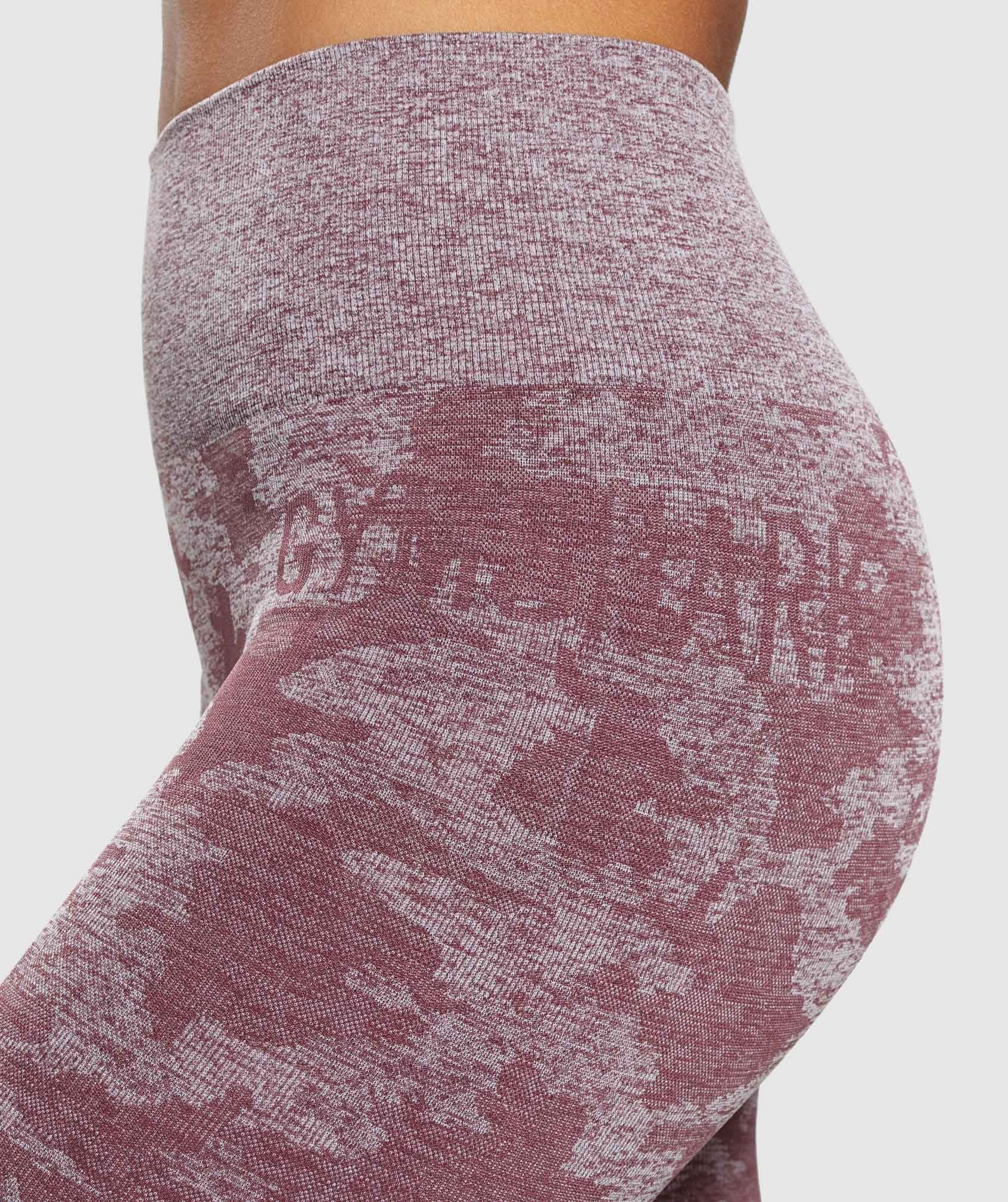 Camo Seamless Leggings in Berry Red