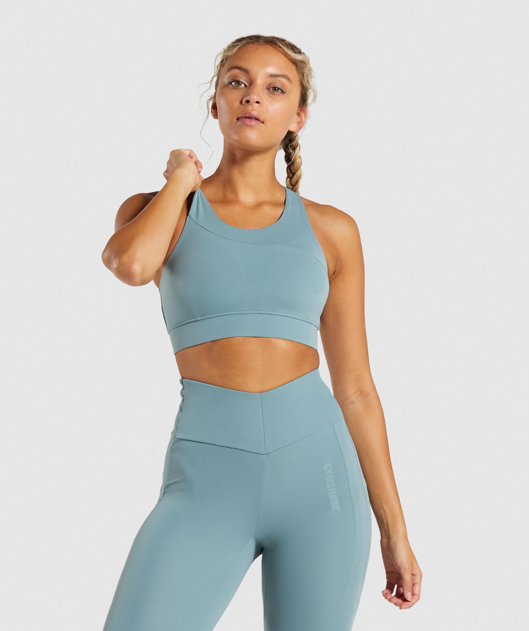 Captivate Sports Bra in Turquoise