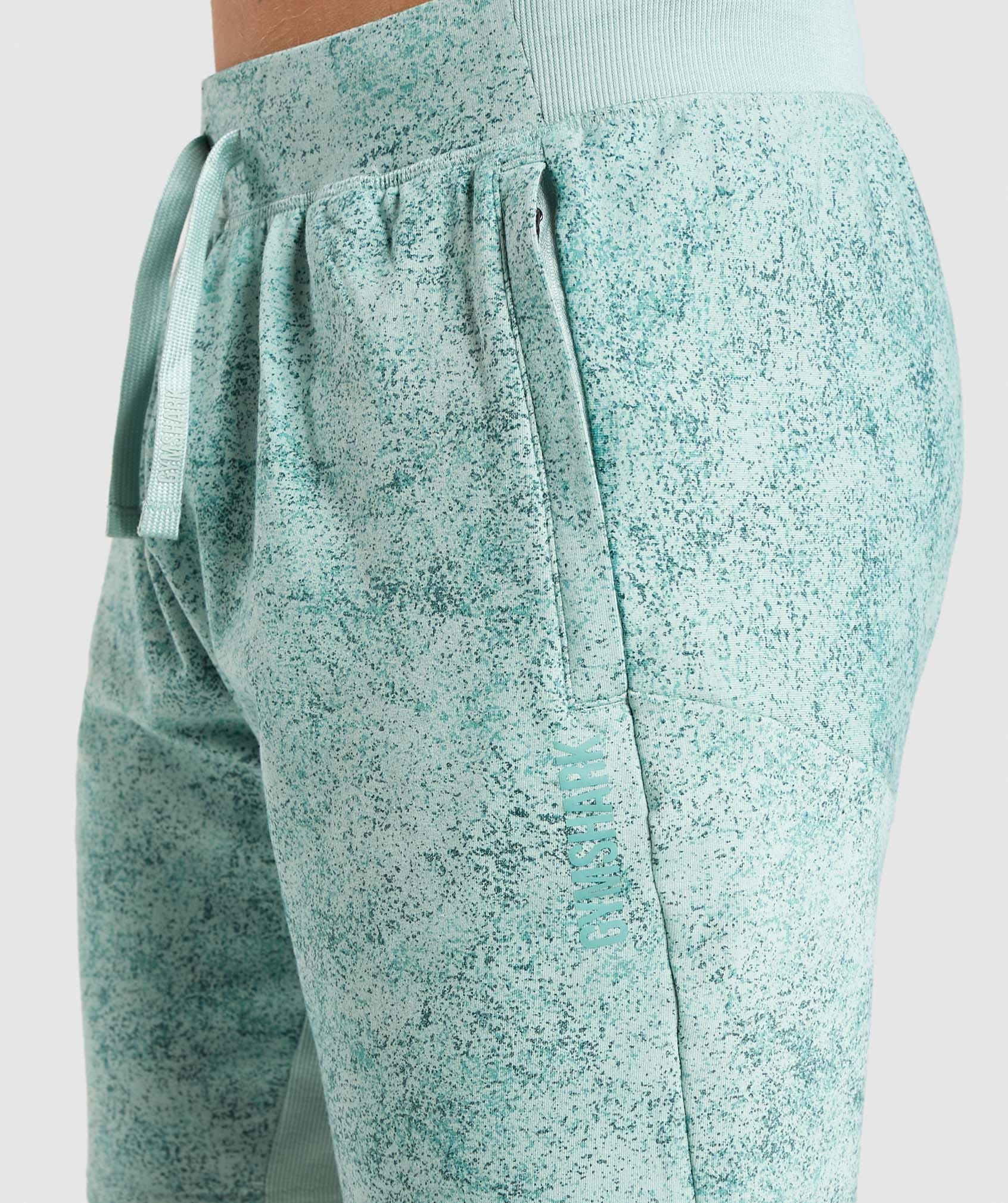 Chalk 9" Shorts in Light Green Print - view 7