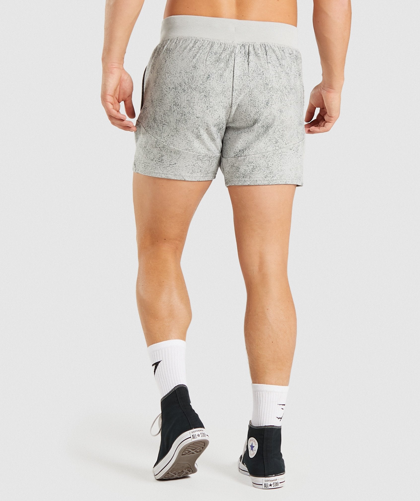 Chalk 5" Quad Shorts in Light Grey Print - view 3