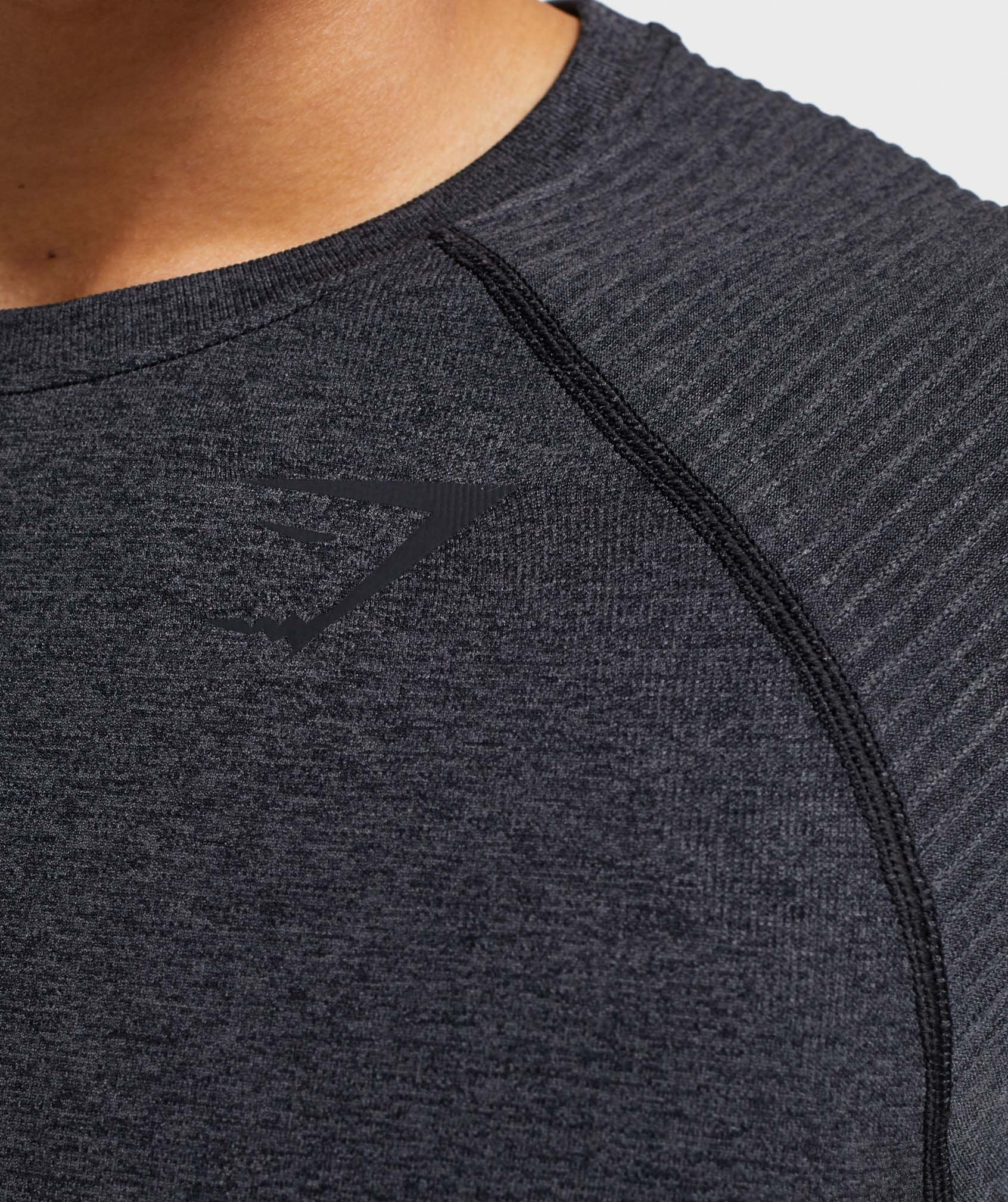 Gymshark Circuit Seamless T-Shirt - Black Marl Image D2