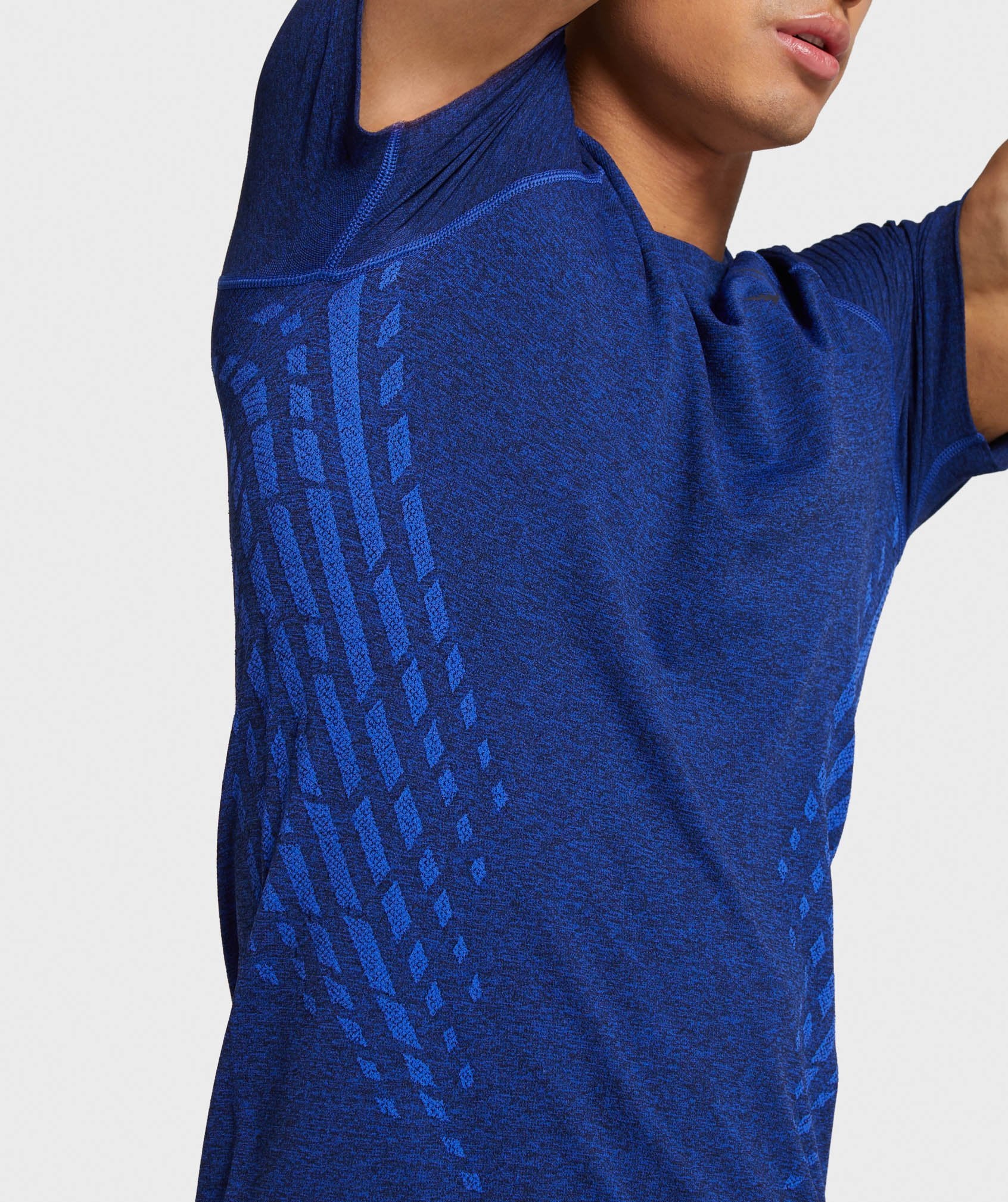 Gymshark Circuit Seamless T-Shirt - Dark Blue Marl Image D1