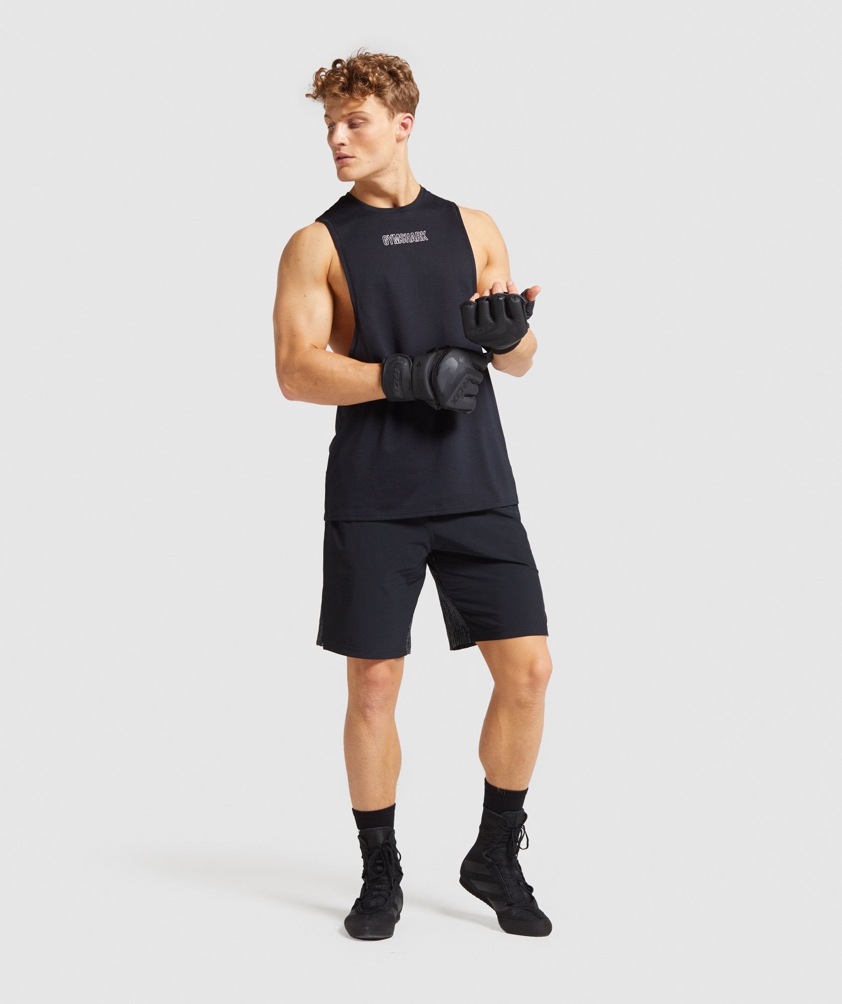 Combat Drop Arm Tank in Black - view 4