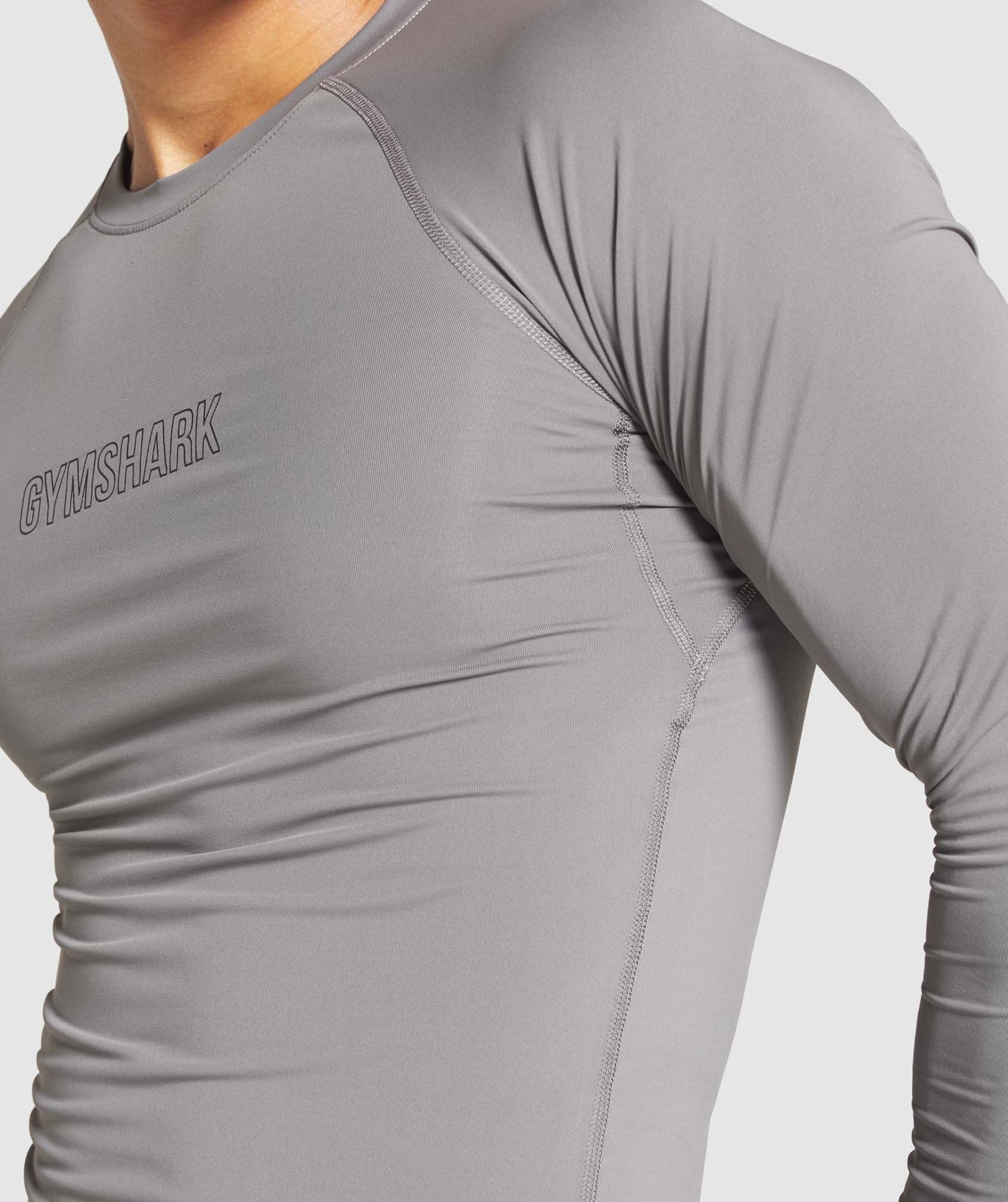 Combat Long Sleeve Rashguard in Smokey Grey