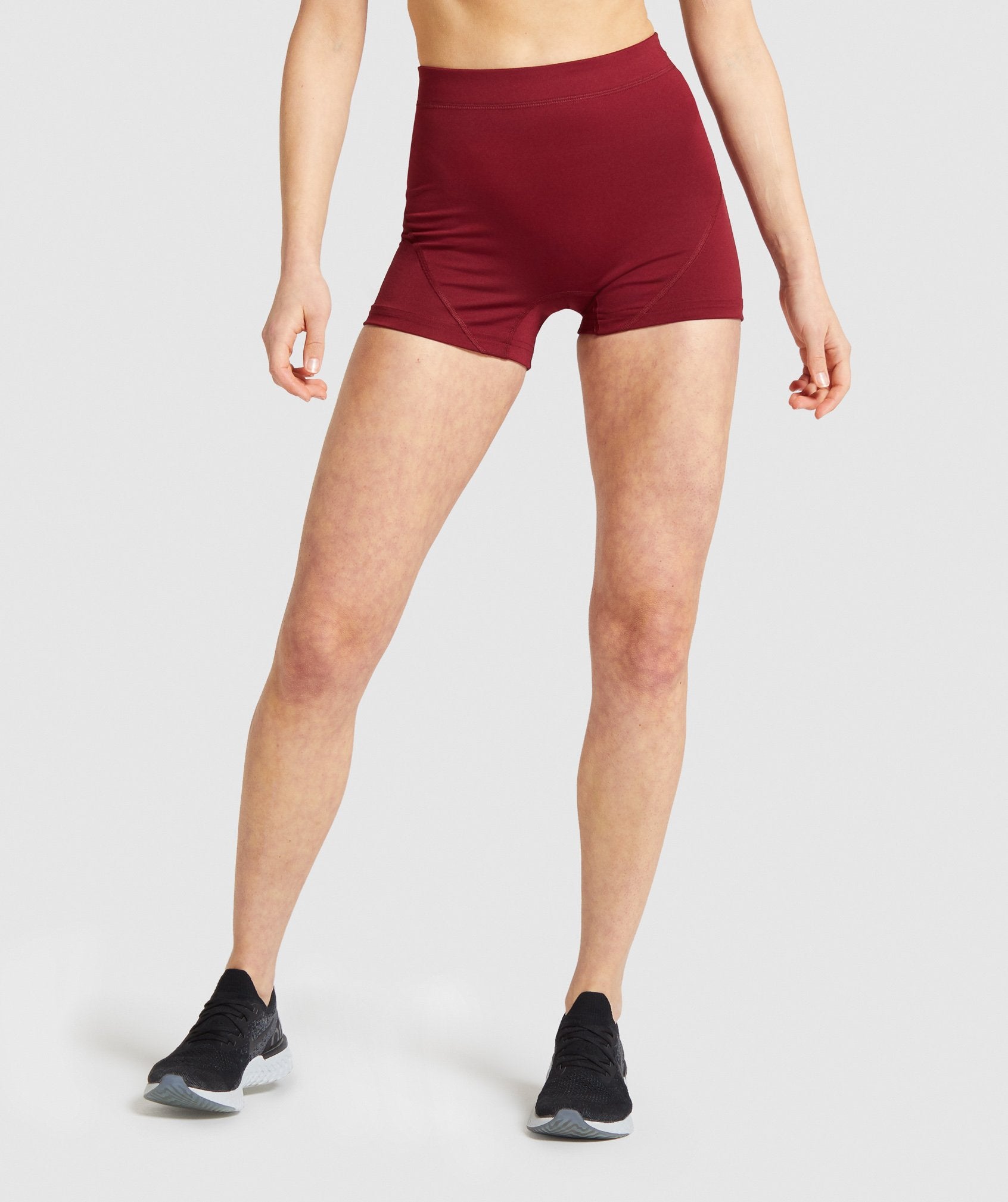 Combat Shorts in Claret - view 1