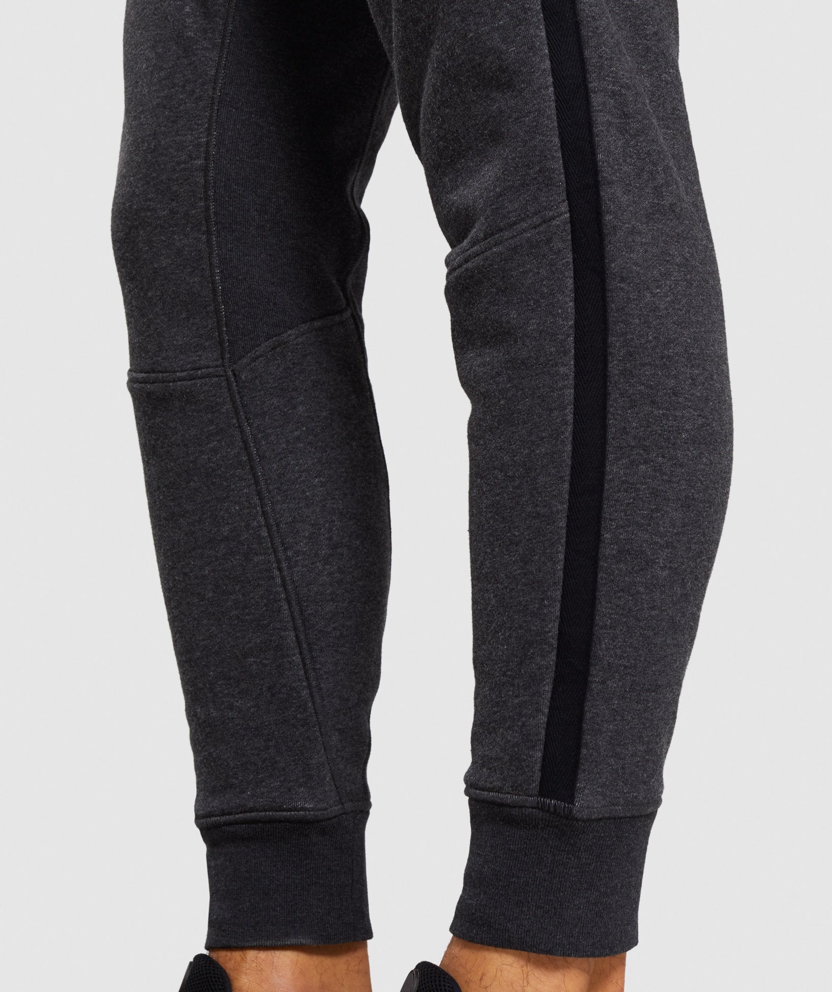 Compound Joggers in Black Marl
