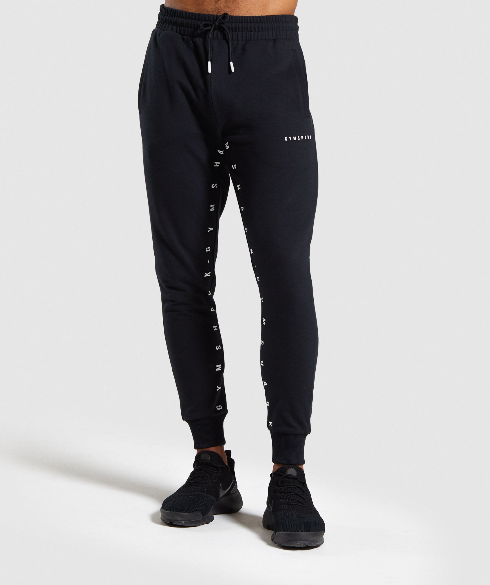 Contrast Joggers in Black