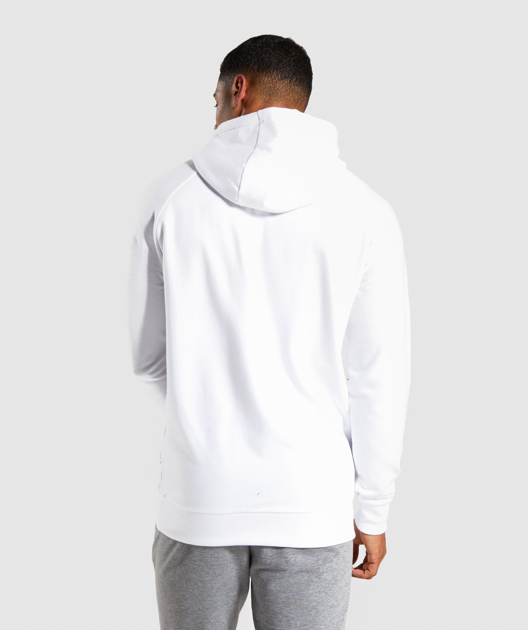 Contrast Hoodie in White - view 2