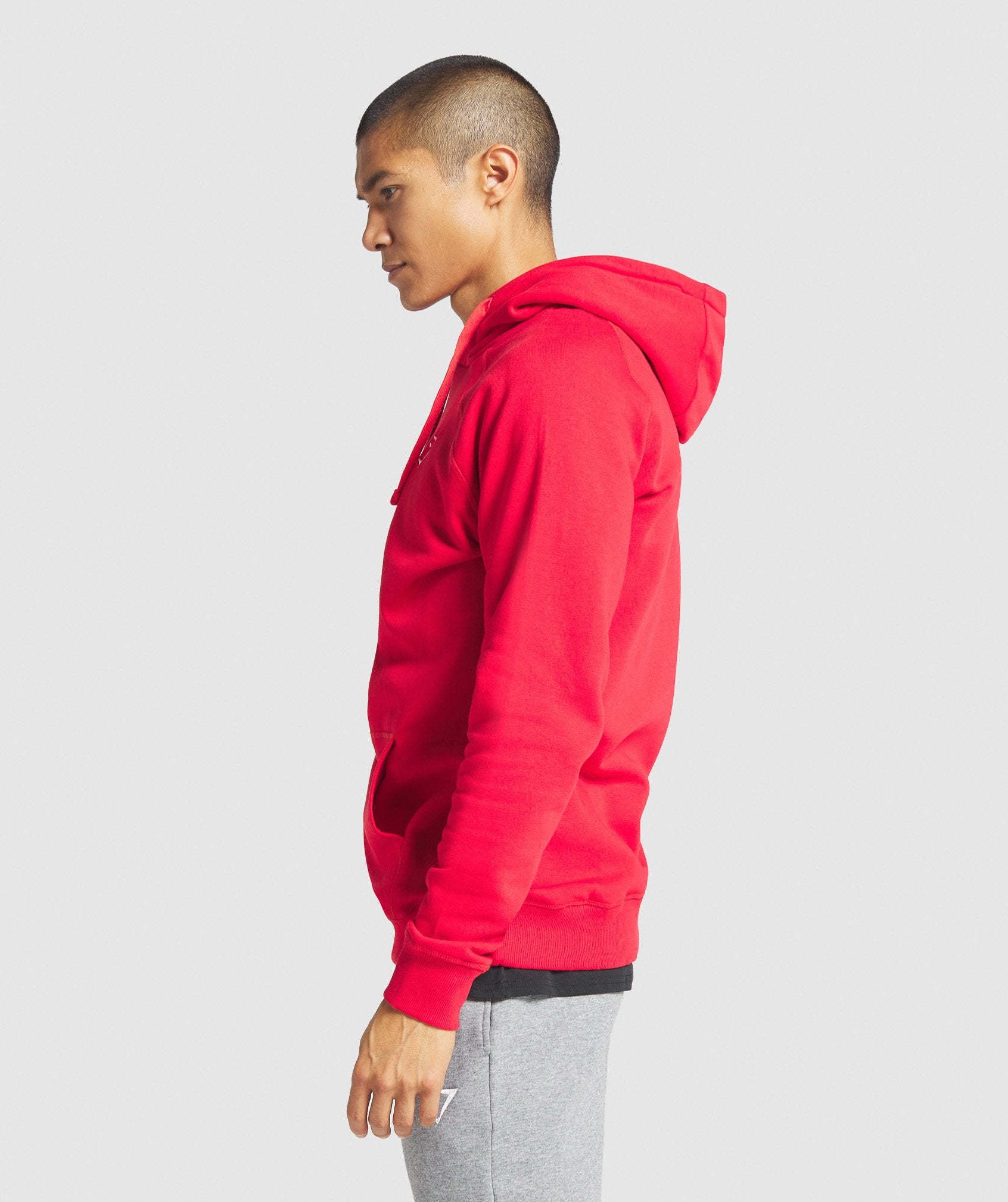 Crest Hoodie in Red