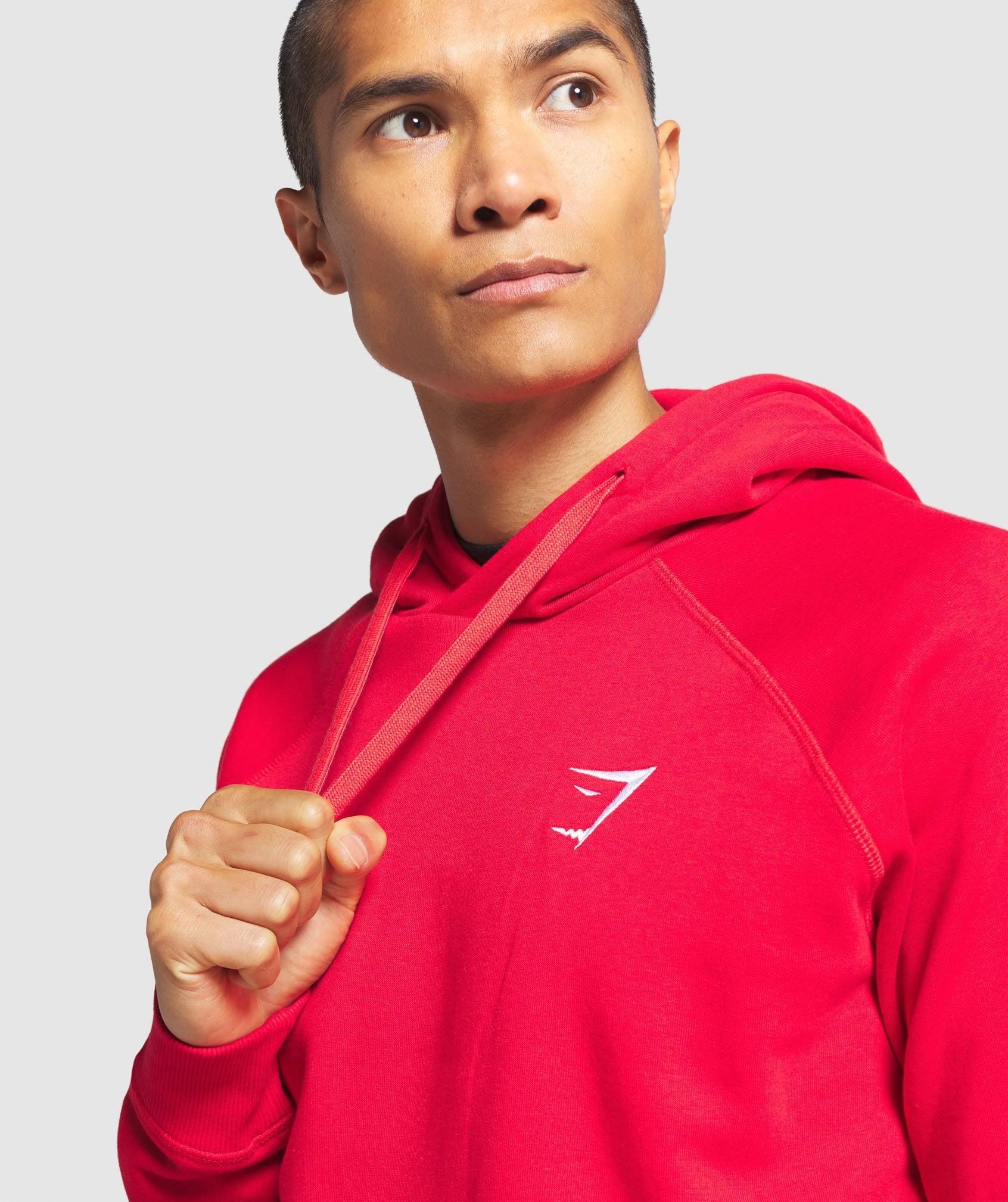 Crest Hoodie in Red