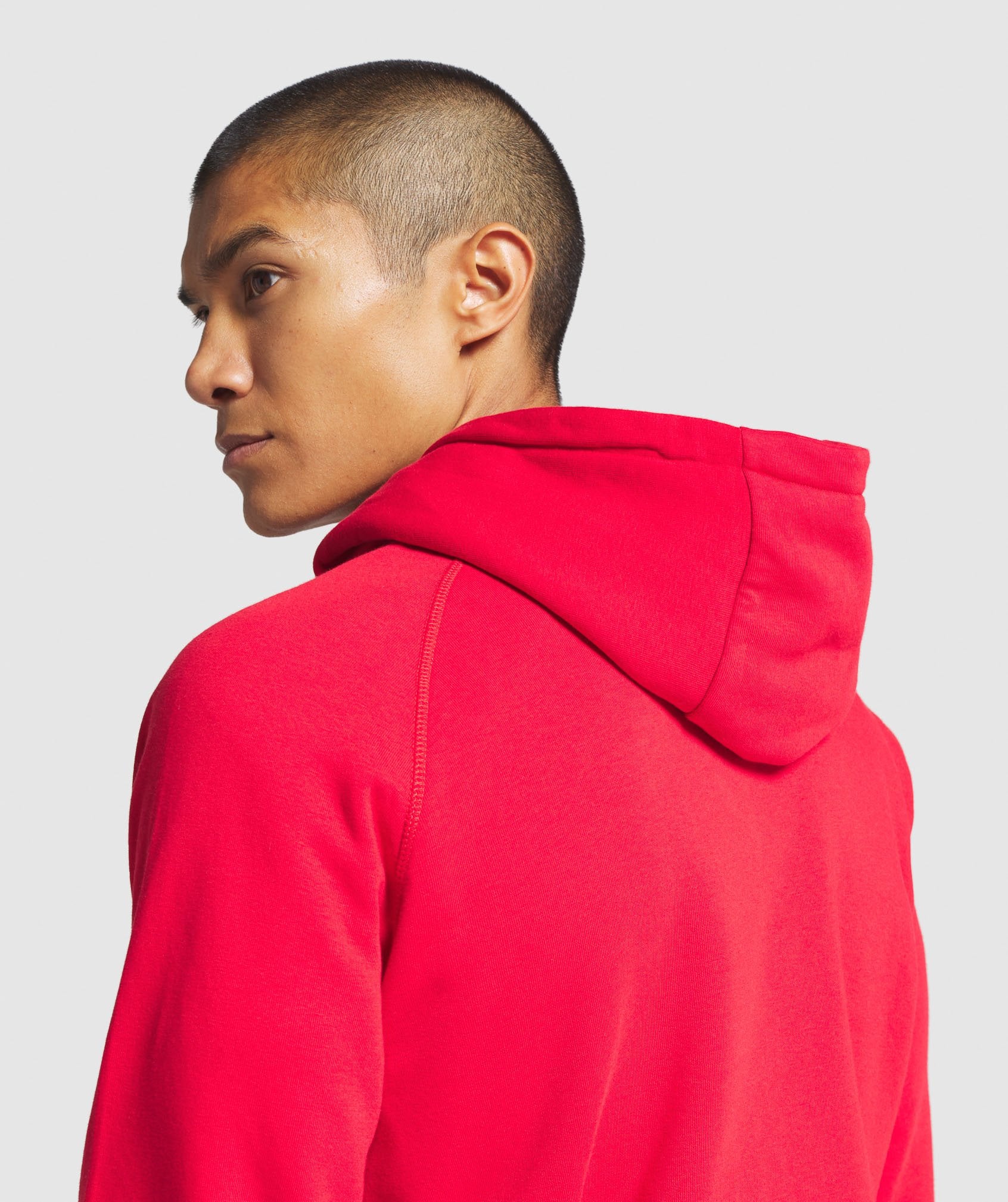 Crest Hoodie in Red