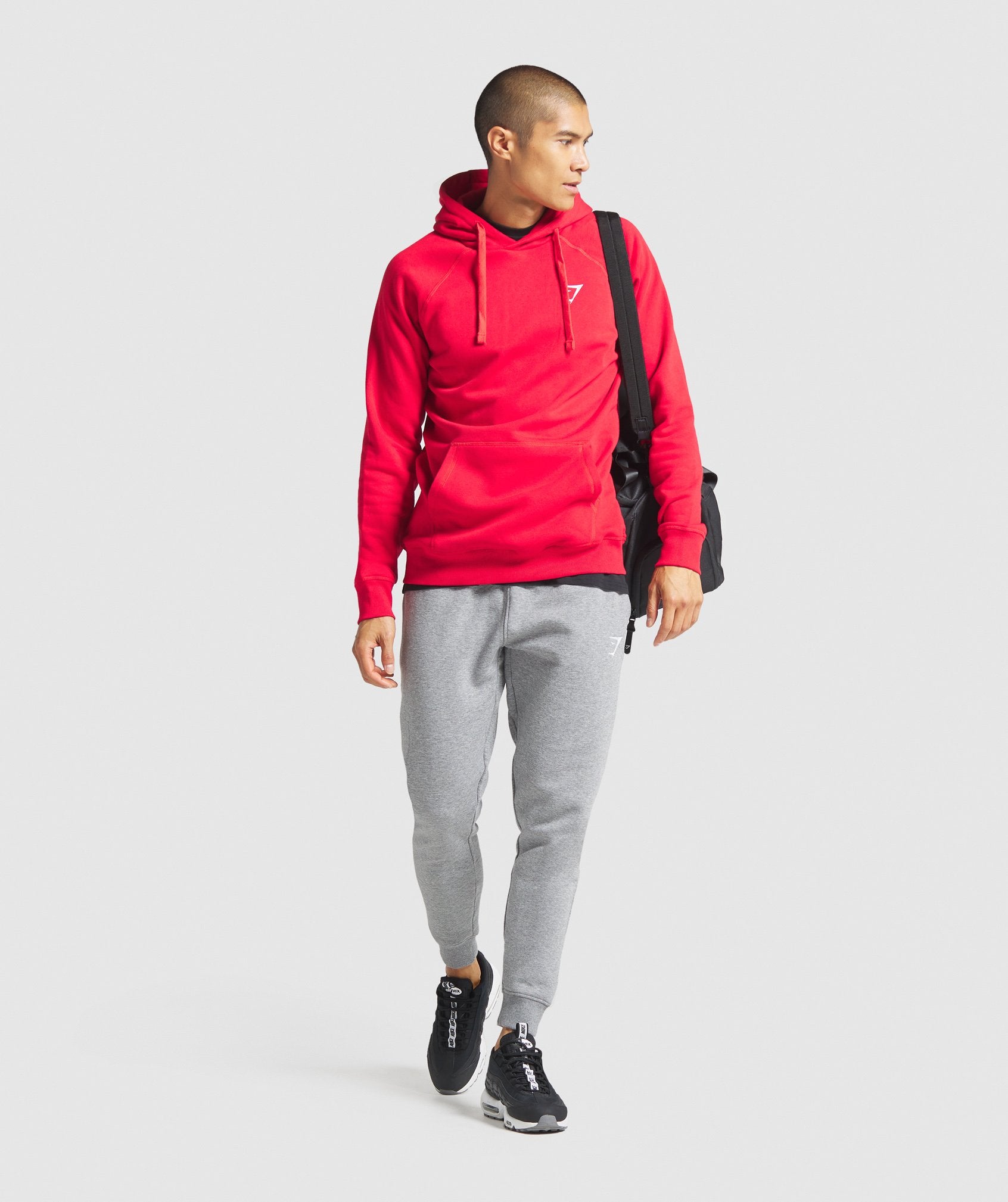 Crest Hoodie in Red