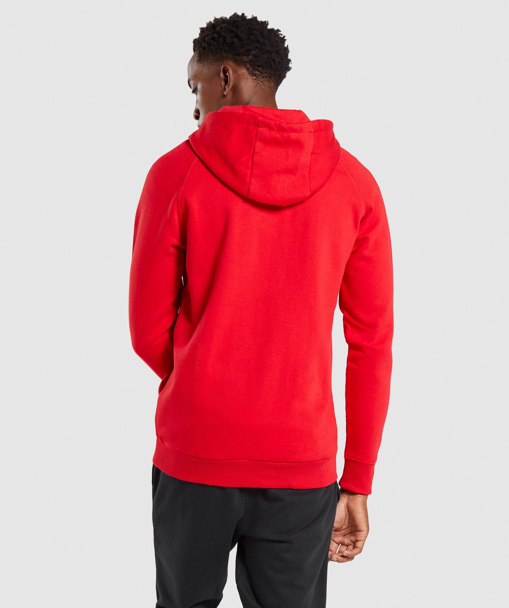 Crest Zip Up Hoodie in Red - view 2