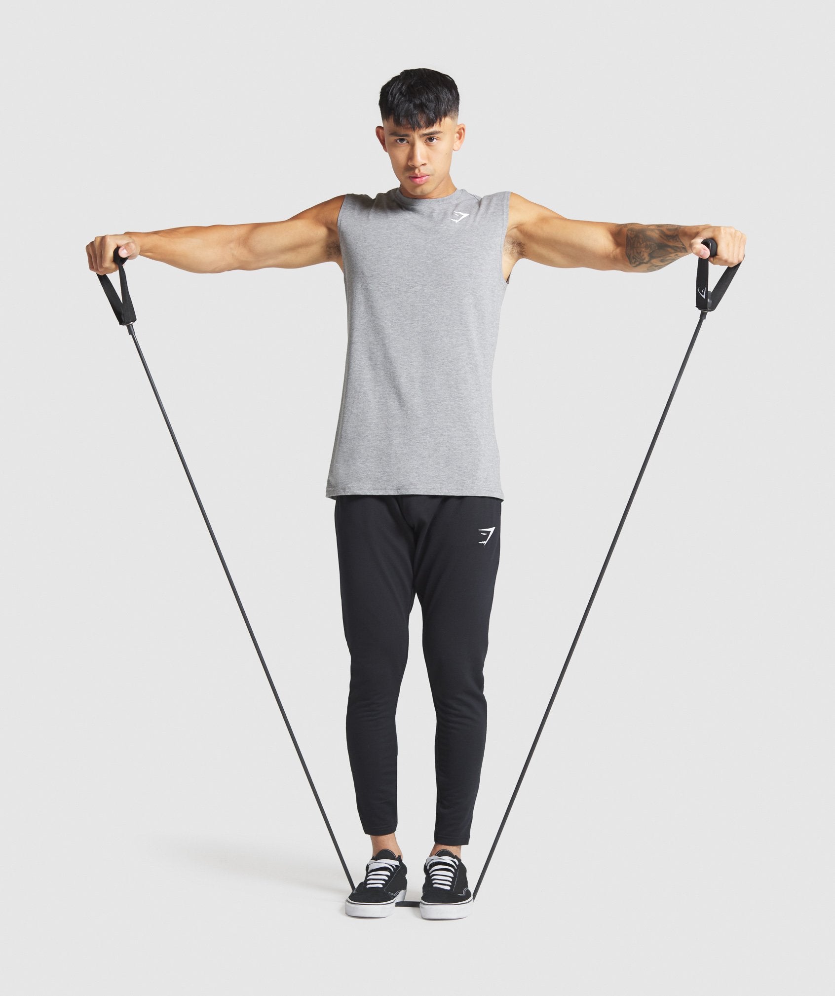Critical Sleeveless Tee in Charcoal Marl - view 4