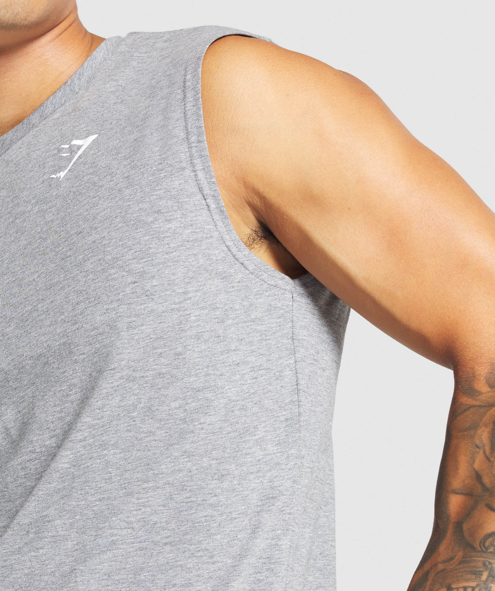 Critical Sleeveless Tee in Charcoal Marl - view 6