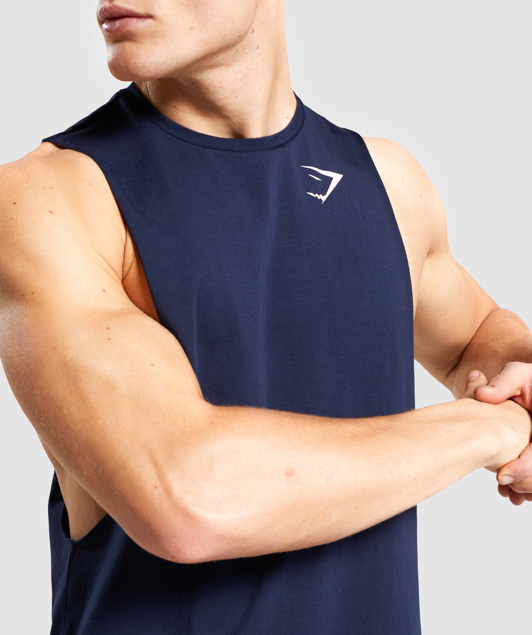 Gymshark Critical Drop Armhole Tank - Dark Blue Image D1