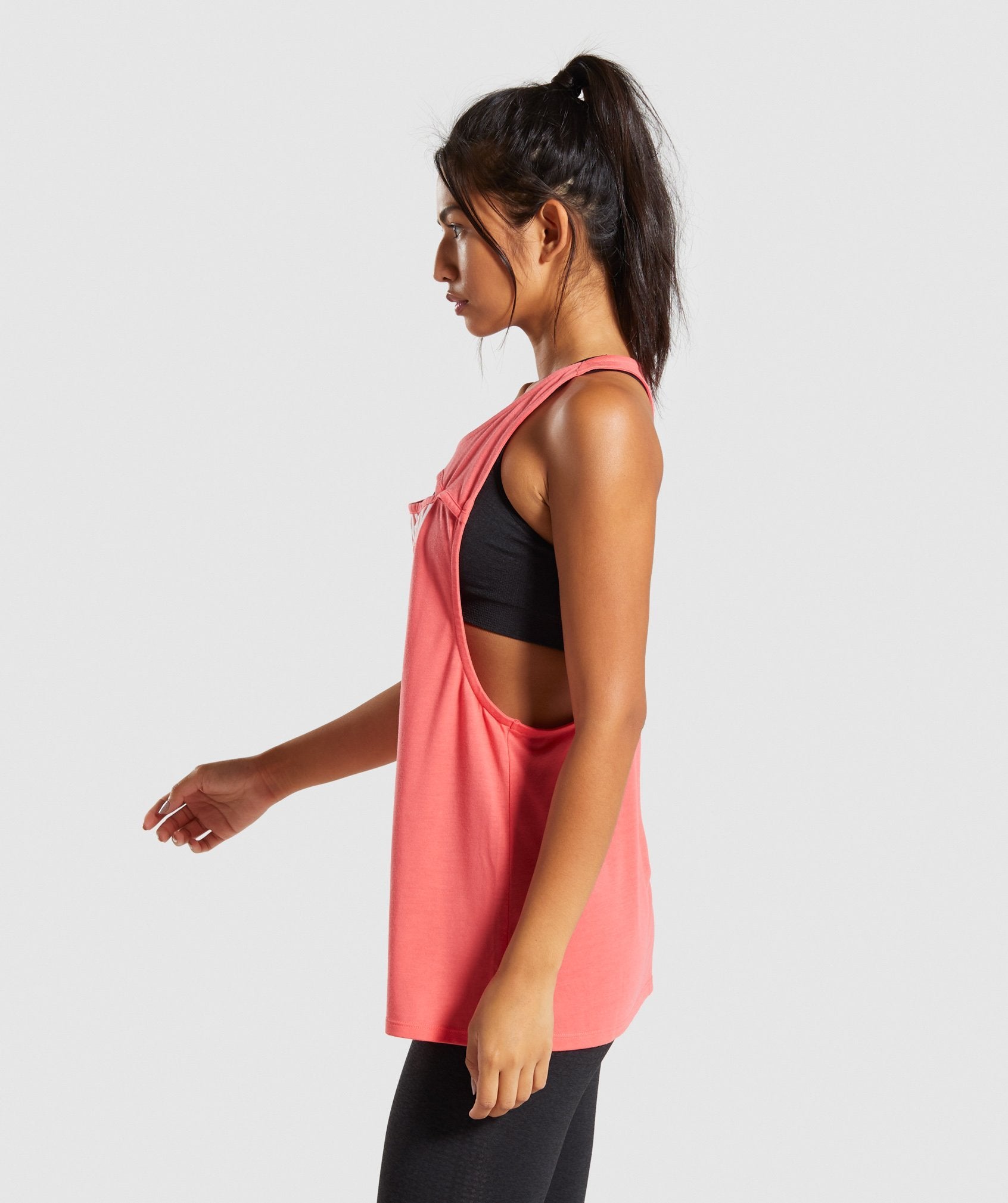 Cut Out Vest in Coral