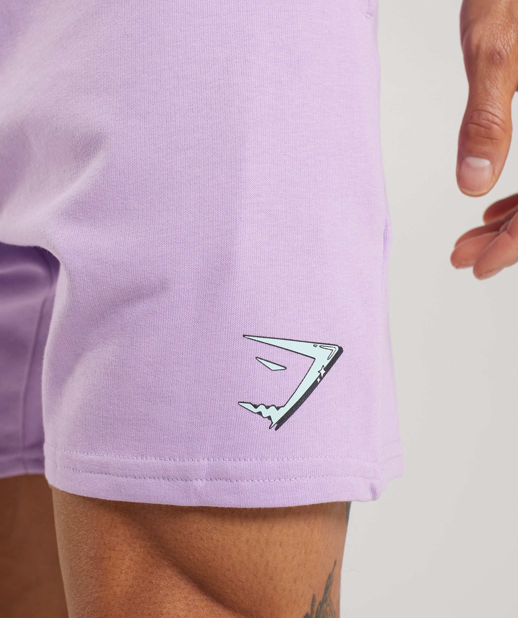 Bubble Print Shorts in Thistle Purple - view 3