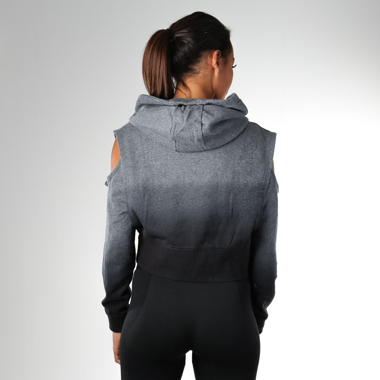 Cirrus Cropped Pullover in Charcoal Marl - view 4