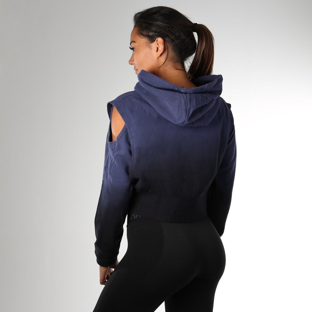 Cirrus Cropped Pullover in Midnight Navy - view 2