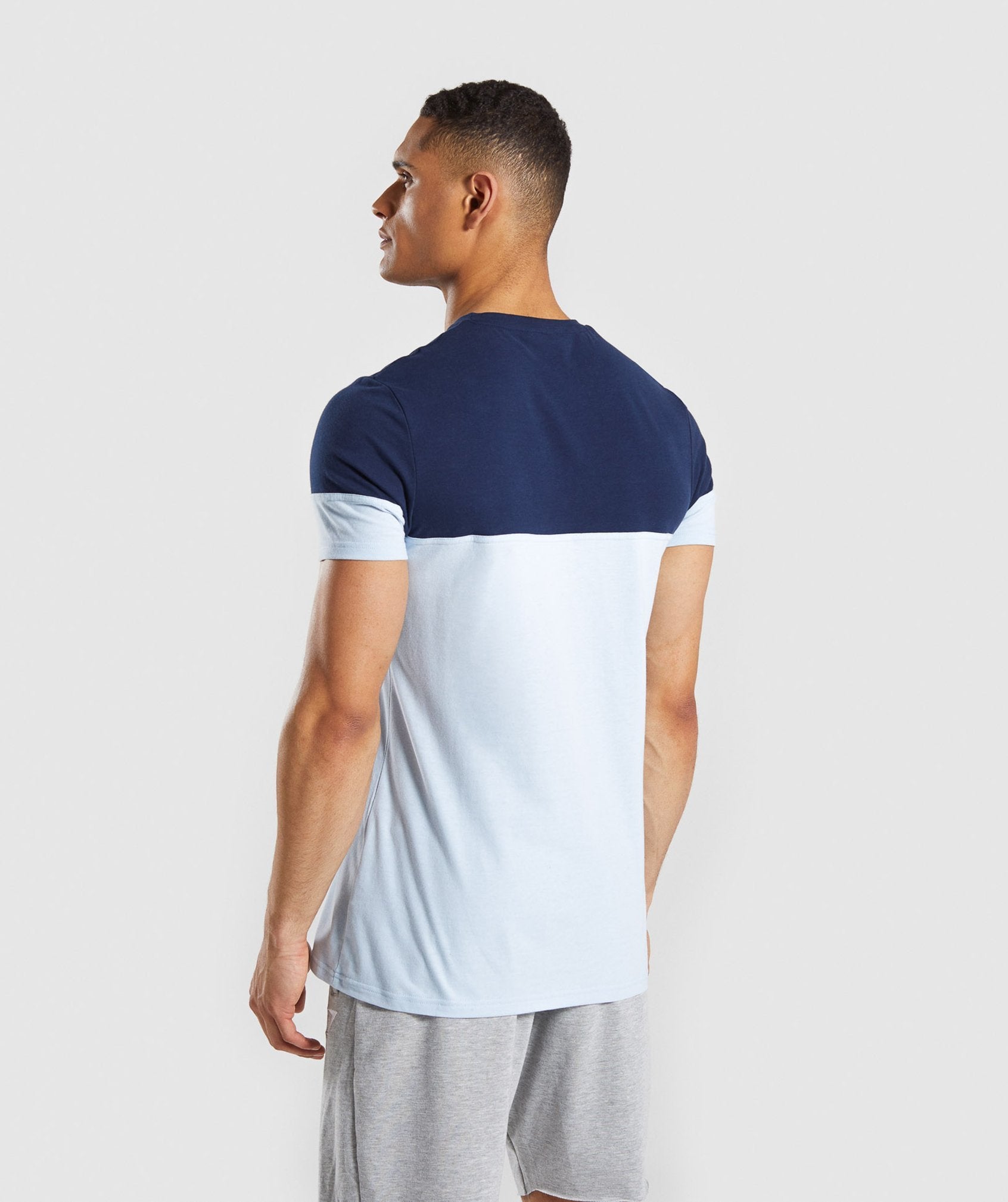 Colour Block T-Shirt in Light Blue - view 2