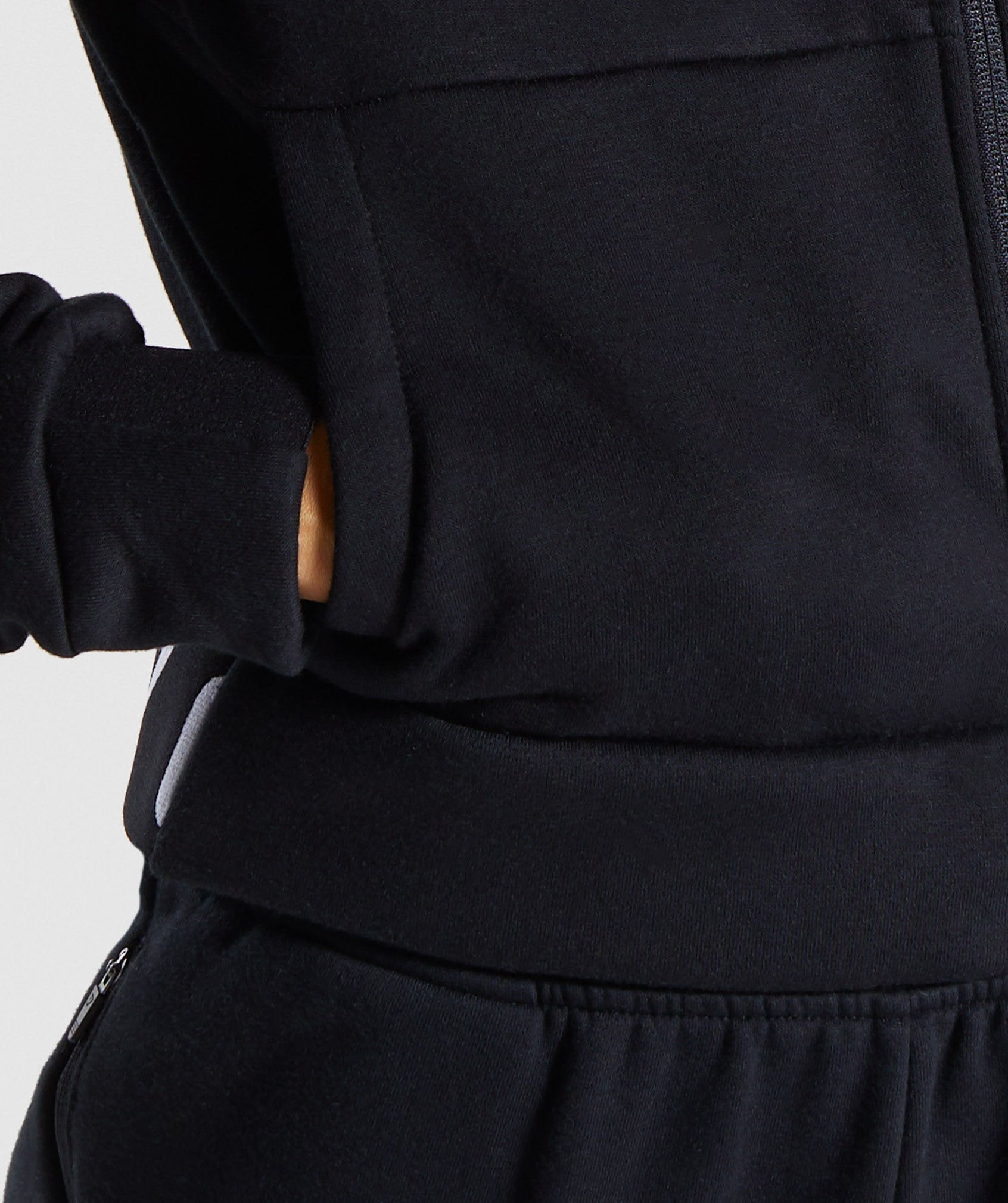 Comfy Tracksuit Zip Hoodie in Black - view 4