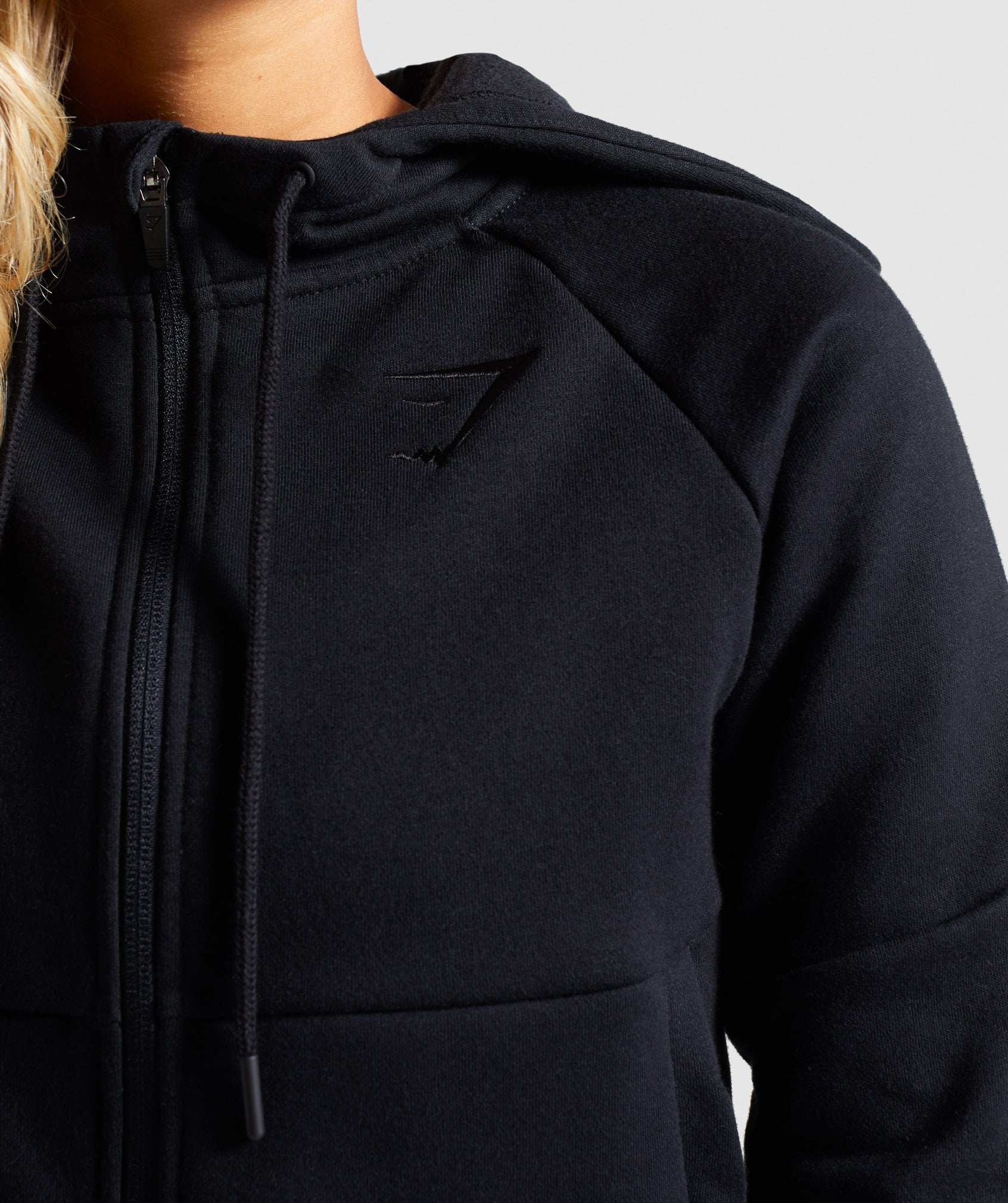 Comfy Tracksuit Zip Hoodie in Black - view 6