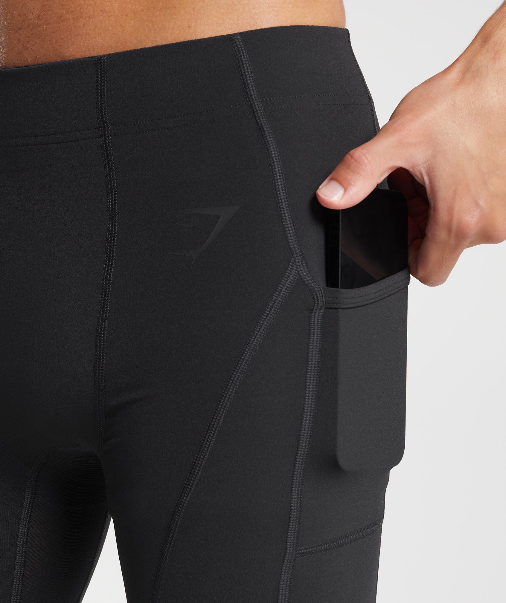 Control Baselayer Shorts in Black - view 6